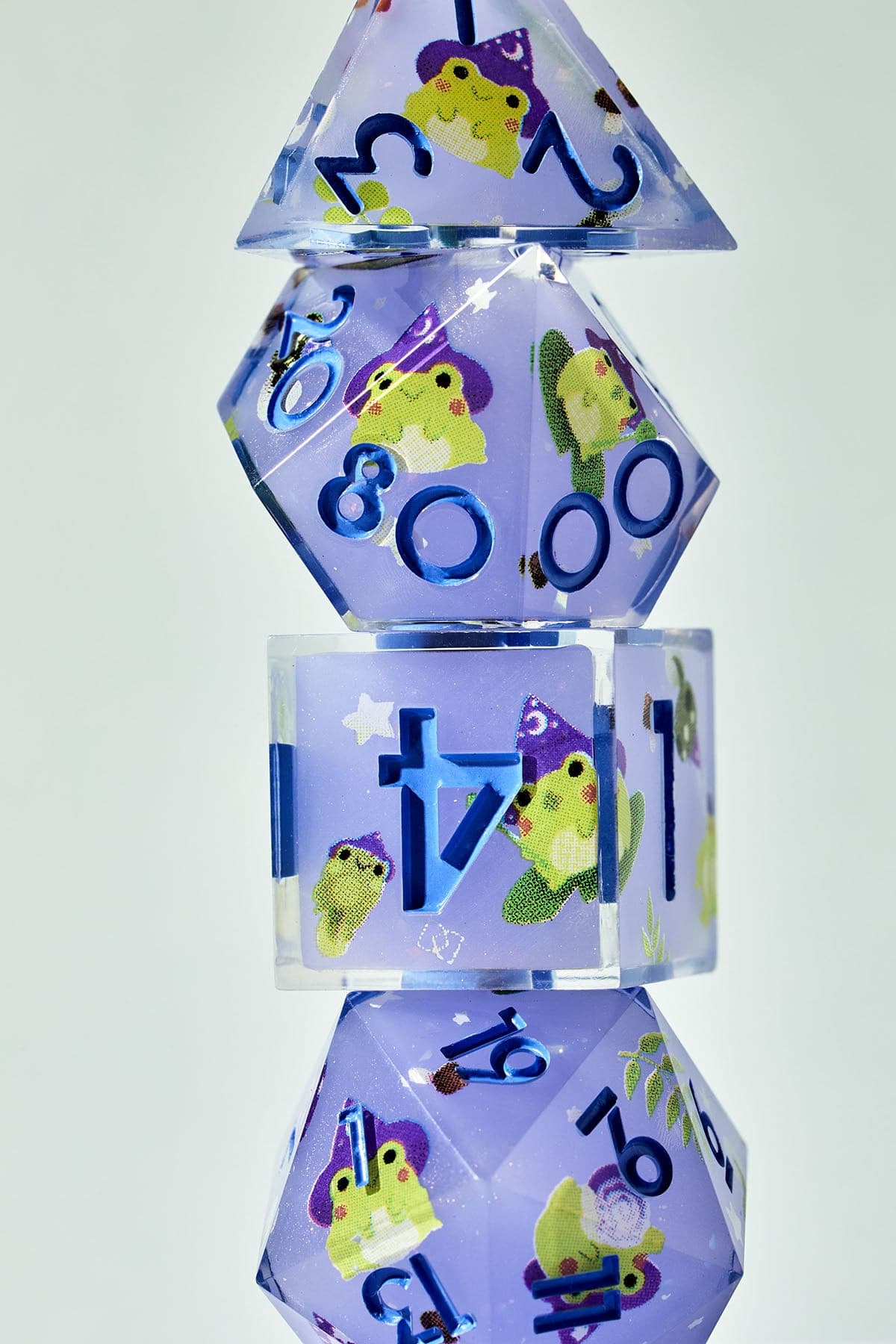 Arcane Amphibia 7-Piece Polyhedral Dice Set - Dispel Dice - Premium DnD Dice & Accessories