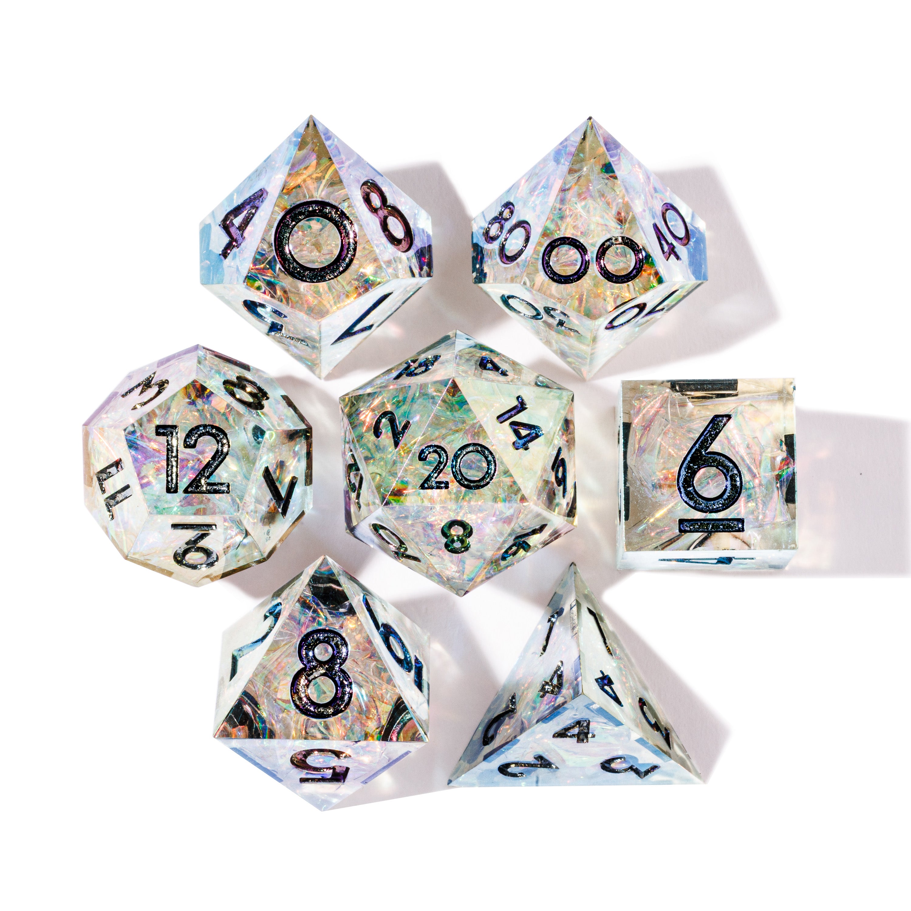 Aurora Borealis 7-Piece Iridescent Dice Set - Dispel Dice - Premium DnD Dice & Accessories # #