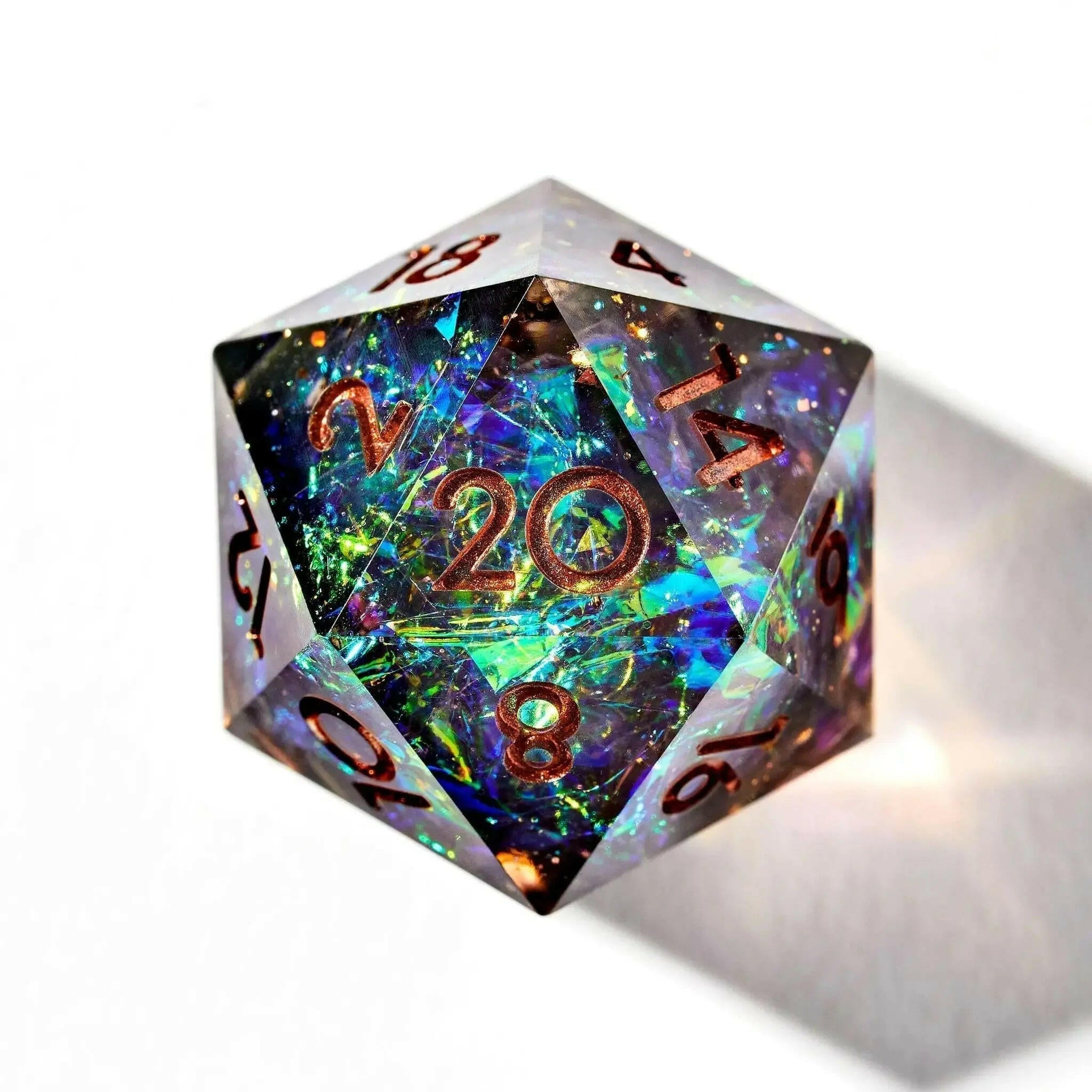 Black Emerald 7-Piece Polyhedral Dice Set - Dispel Dice - Premium DnD Dice & Accessories