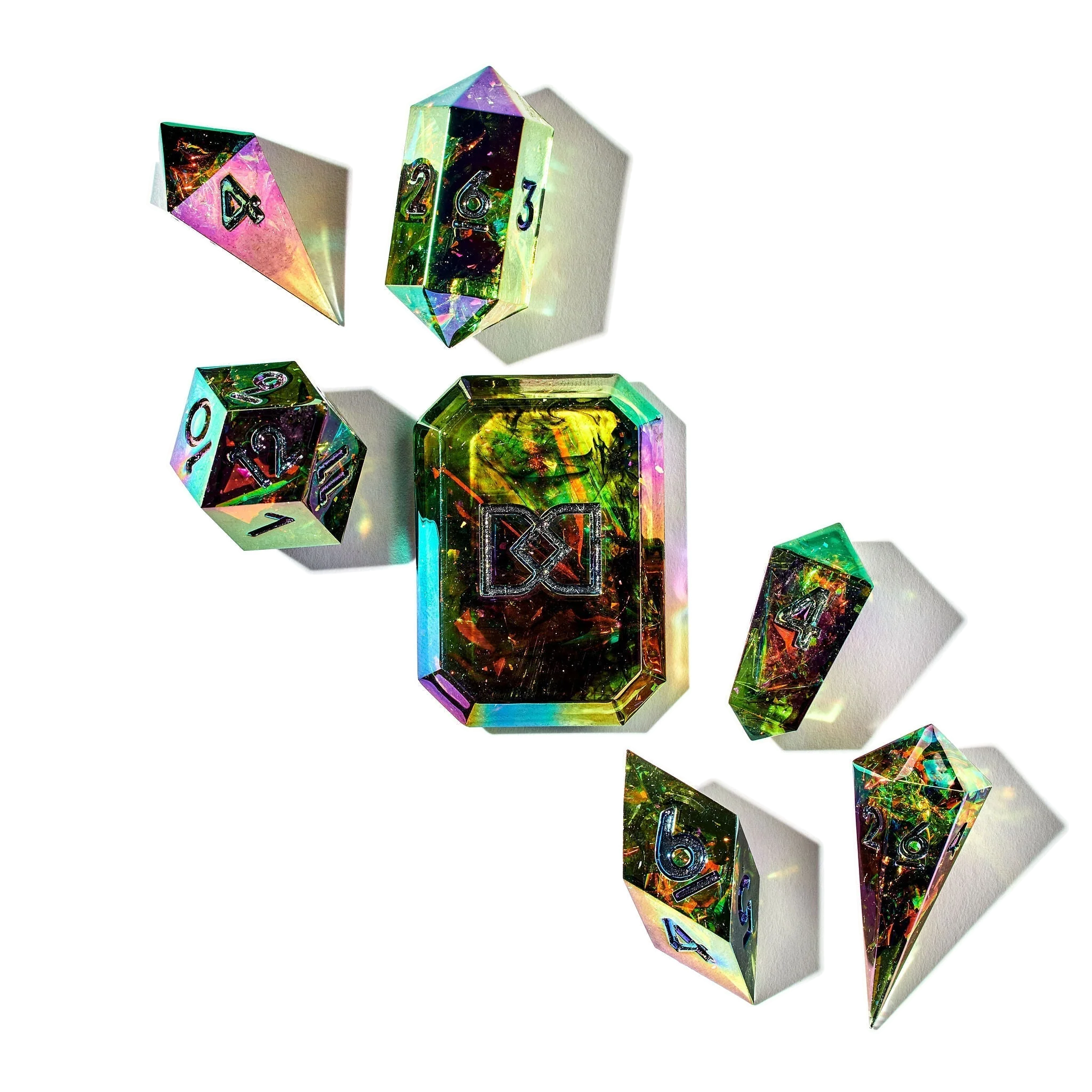 Blackflame 7-Piece Jewel Shape Dice Set