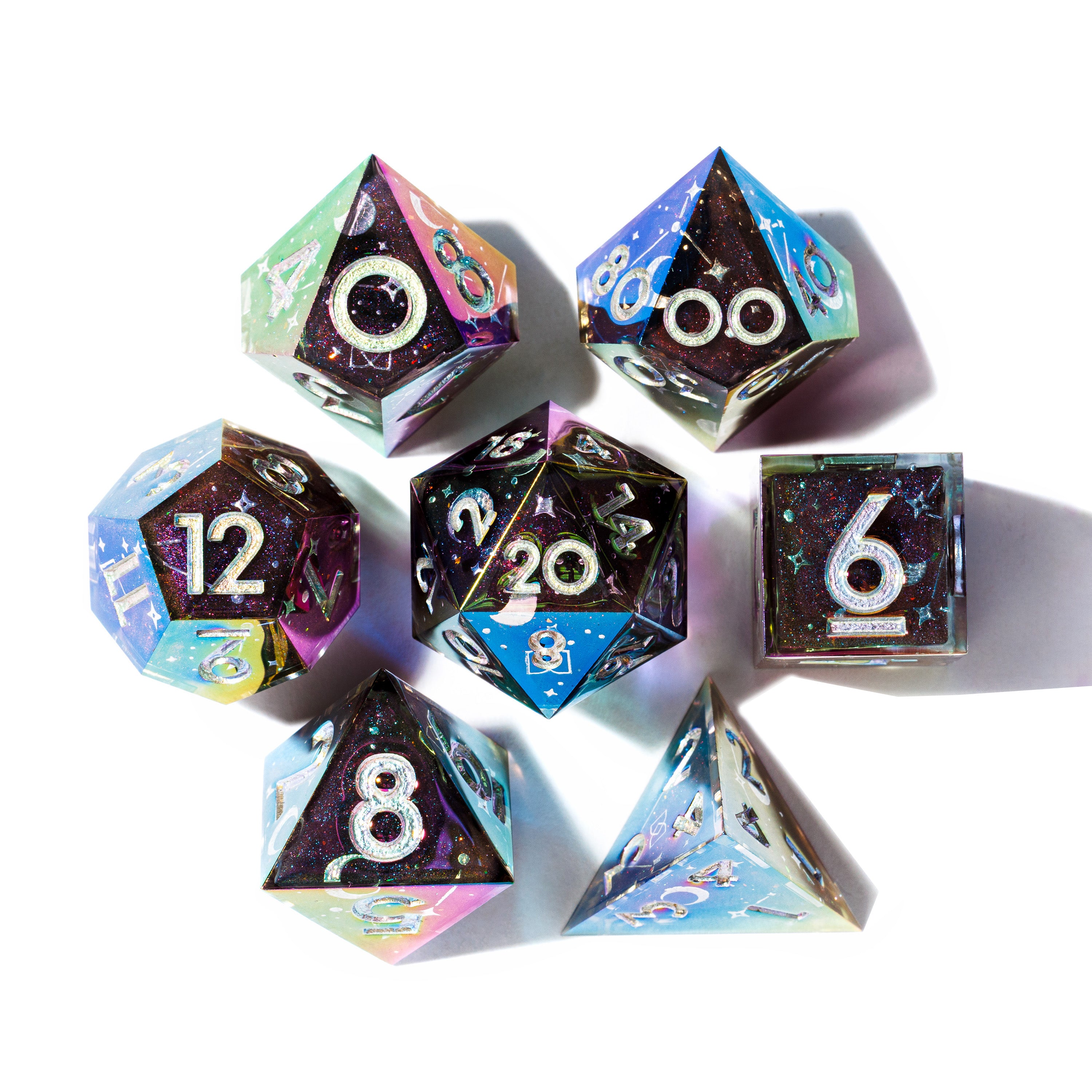 Celestial Sphere 7-Piece Iridescent Dice Set
