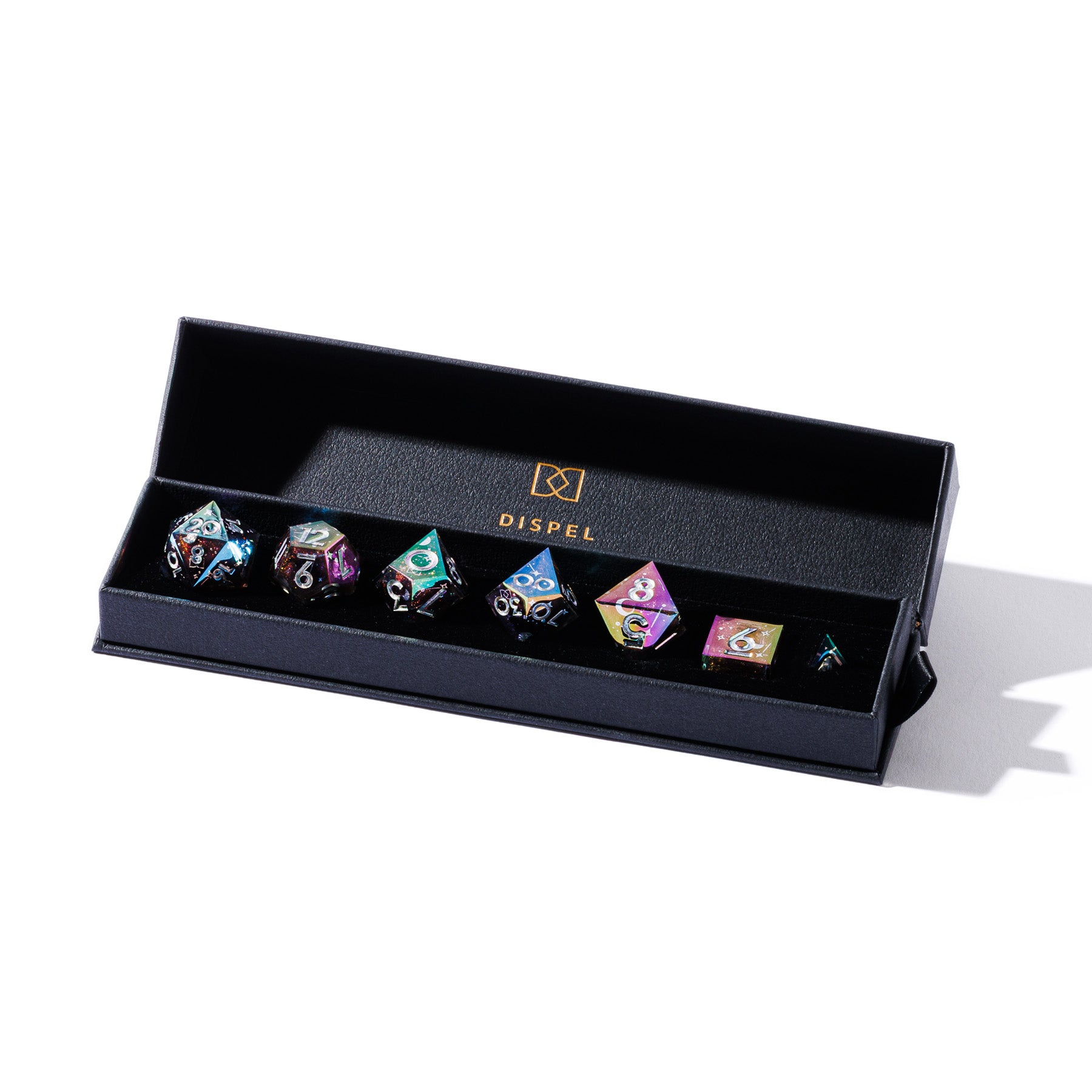 Celestial Sphere 7-Piece Iridescent Dice Set - Dispel Dice - Premium DnD Dice & Accessories # #