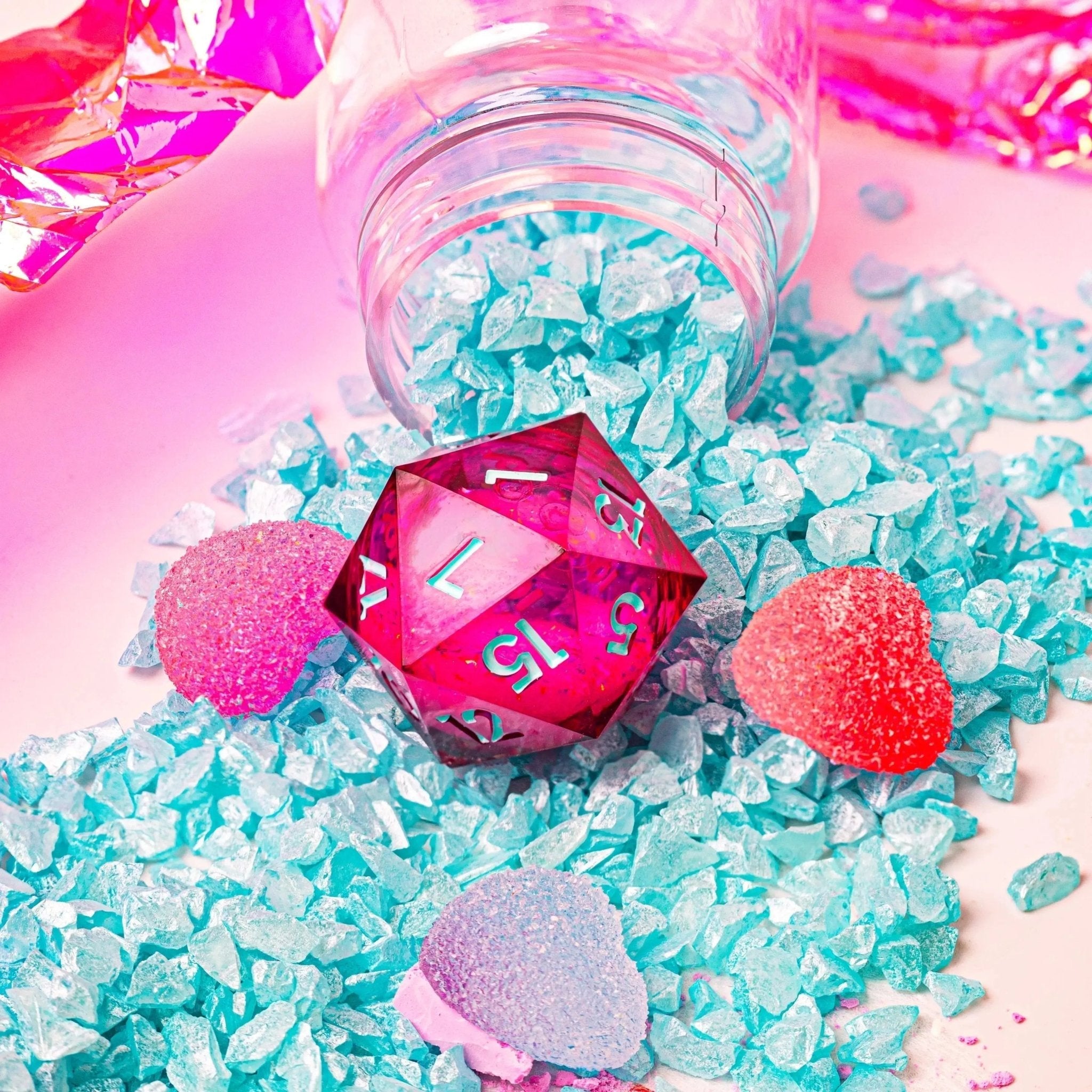 Charm Person 7-Piece Liquid Core Dice Set - Dispel Dice - Premium DnD Dice & Accessories