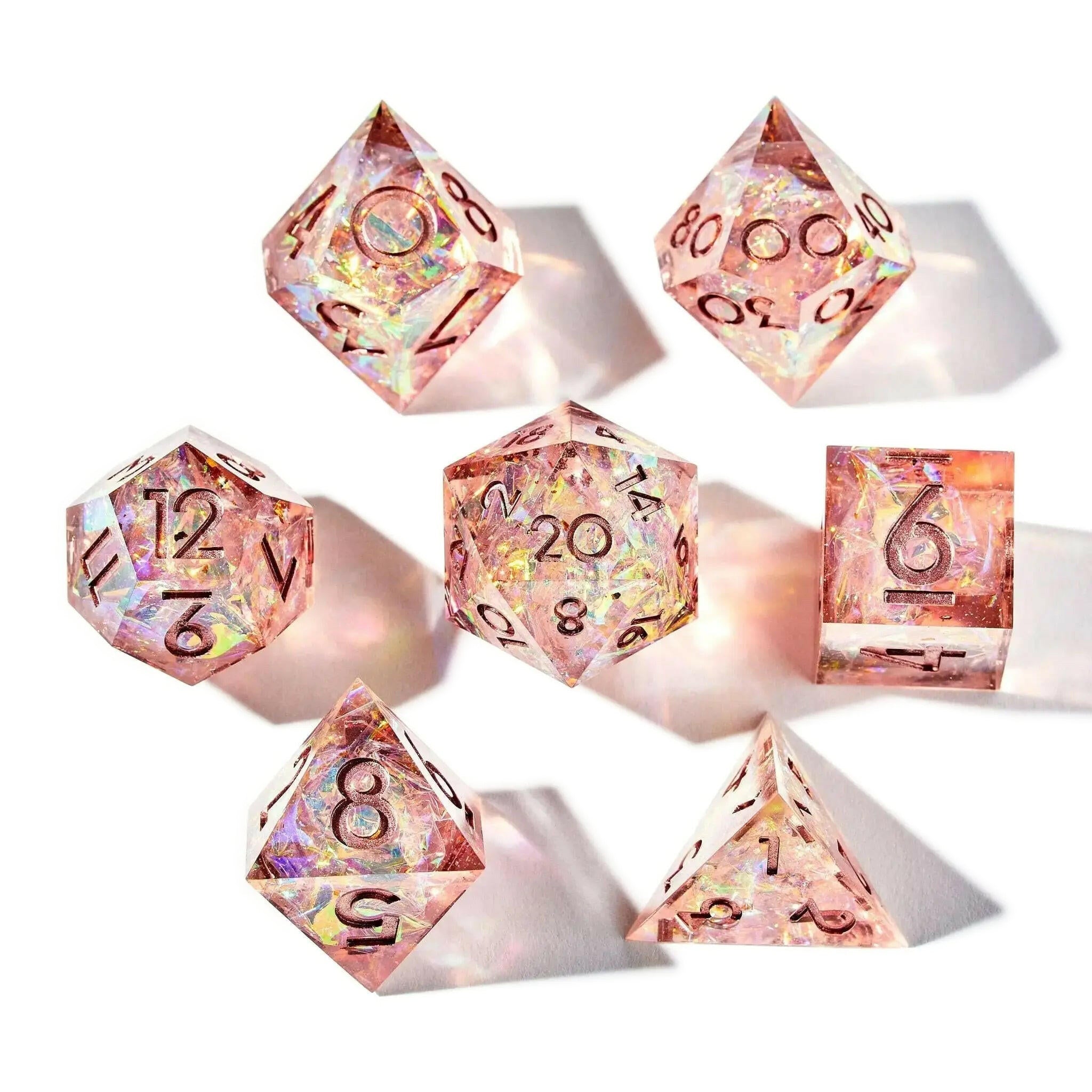 Cherry Blossom 7-Piece Polyhedral Dice Set