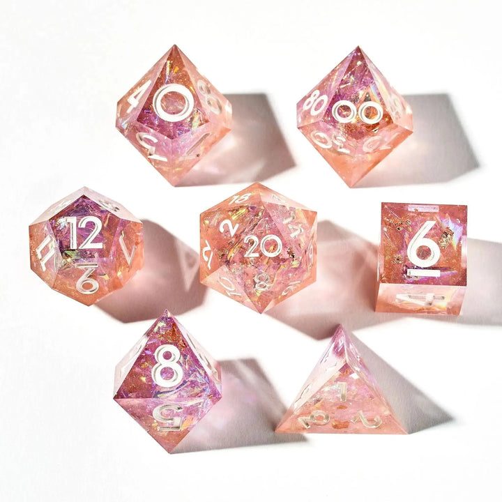Chiffon Petals 7-Piece Polyhedral Dice Set - Dispel Dice - Premium DnD Dice & Accessories