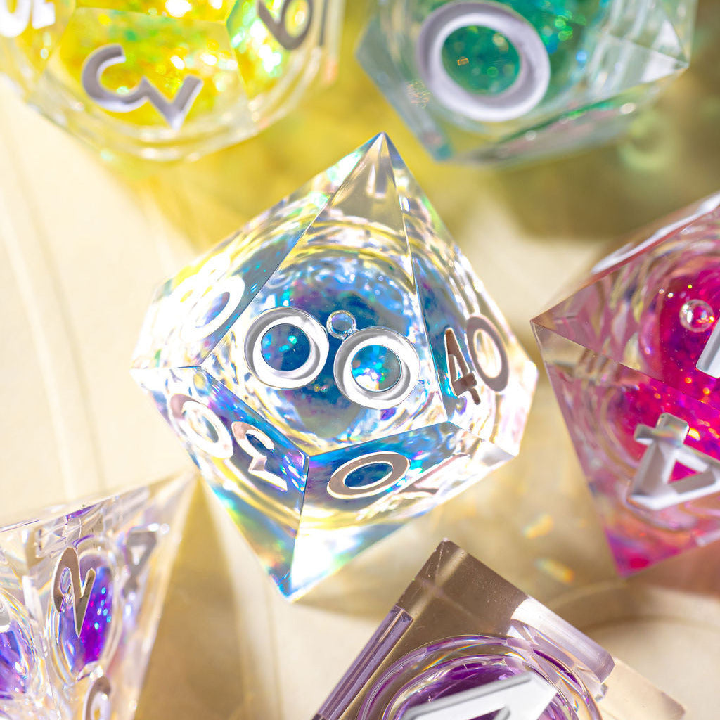 Chromatic Orb 7-Piece Liquid Core Dice Set - Dispel Dice - Premium DnD Dice & Accessories # #