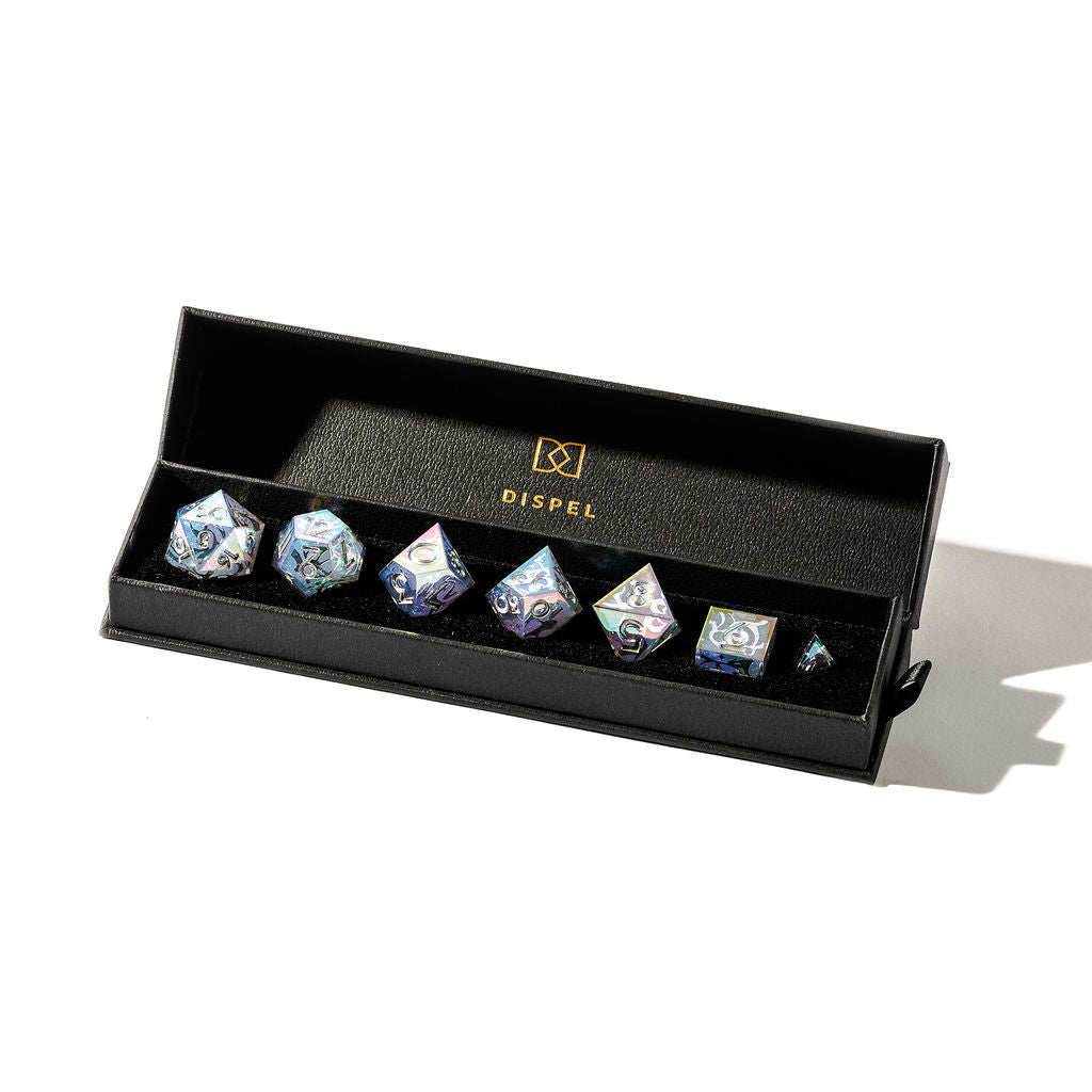 Year 3000 7-Piece Iridescent Iconic Dice Set - Dispel Dice - Premium DnD Dice & Accessories # #