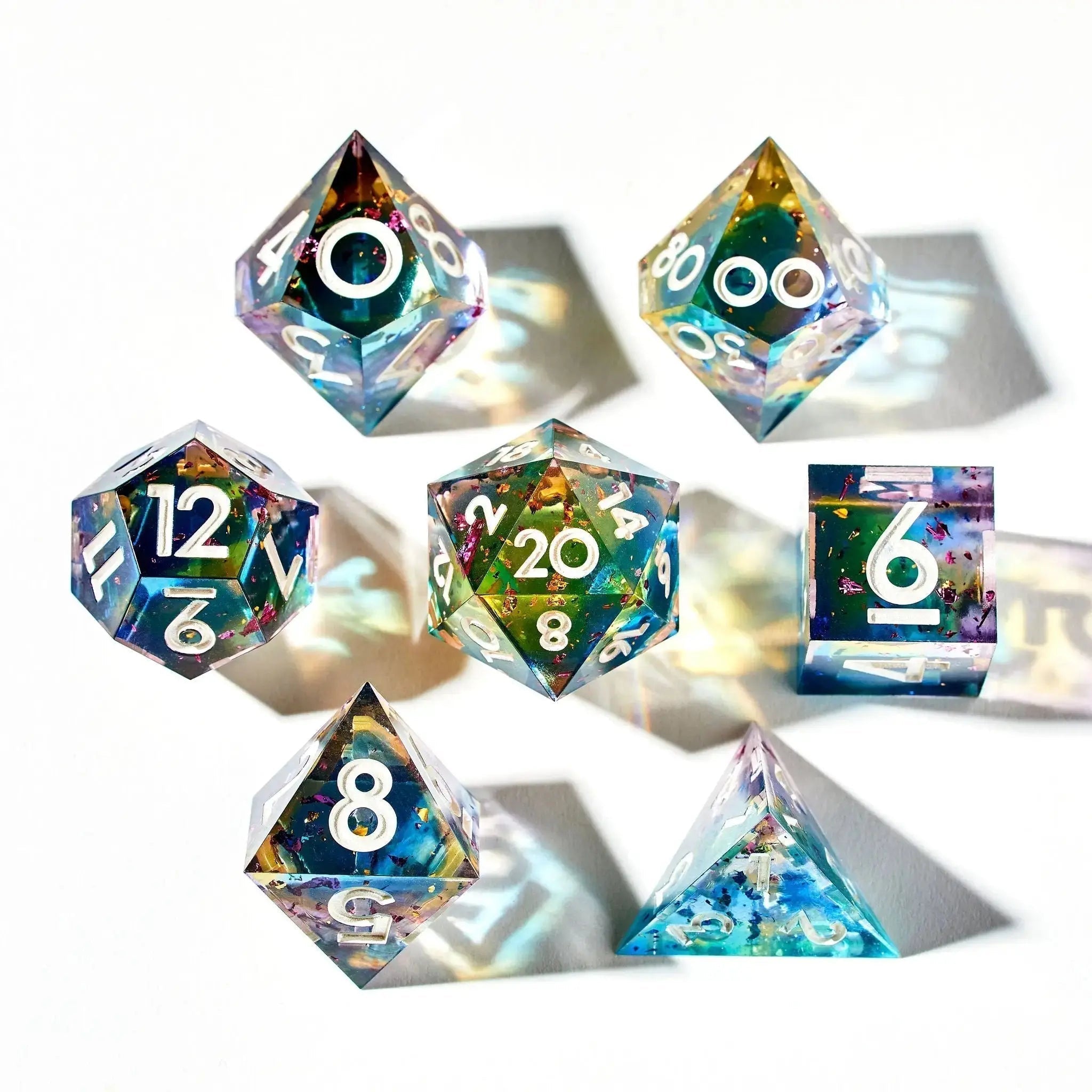 CMYK 7-Piece Polyhedral Dice Set - Dispel Dice - Premium DnD Dice & Accessories
