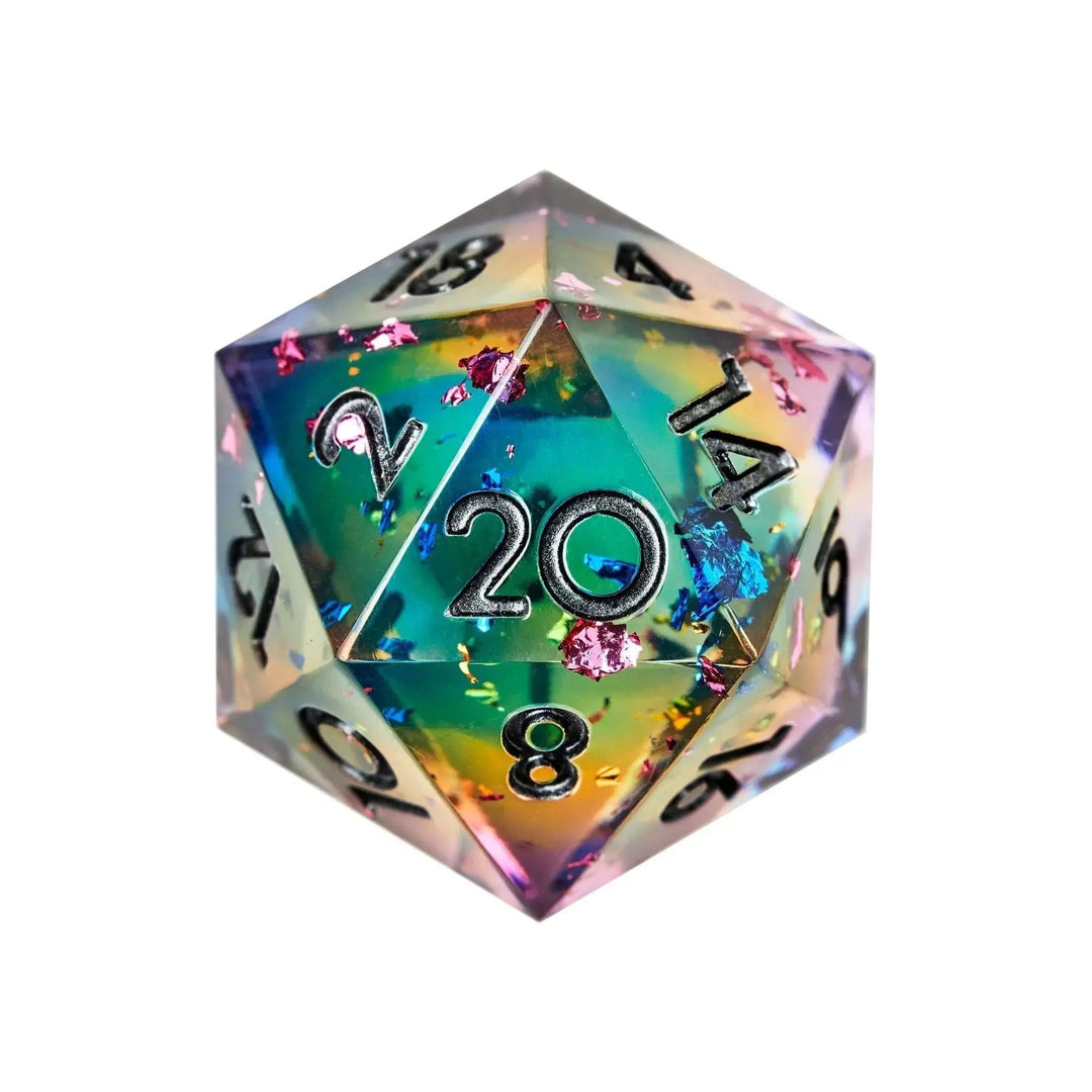 CMYK Dark 7-Piece Polyhedral Dice Set - Dispel Dice - Premium DnD Dice & Accessories