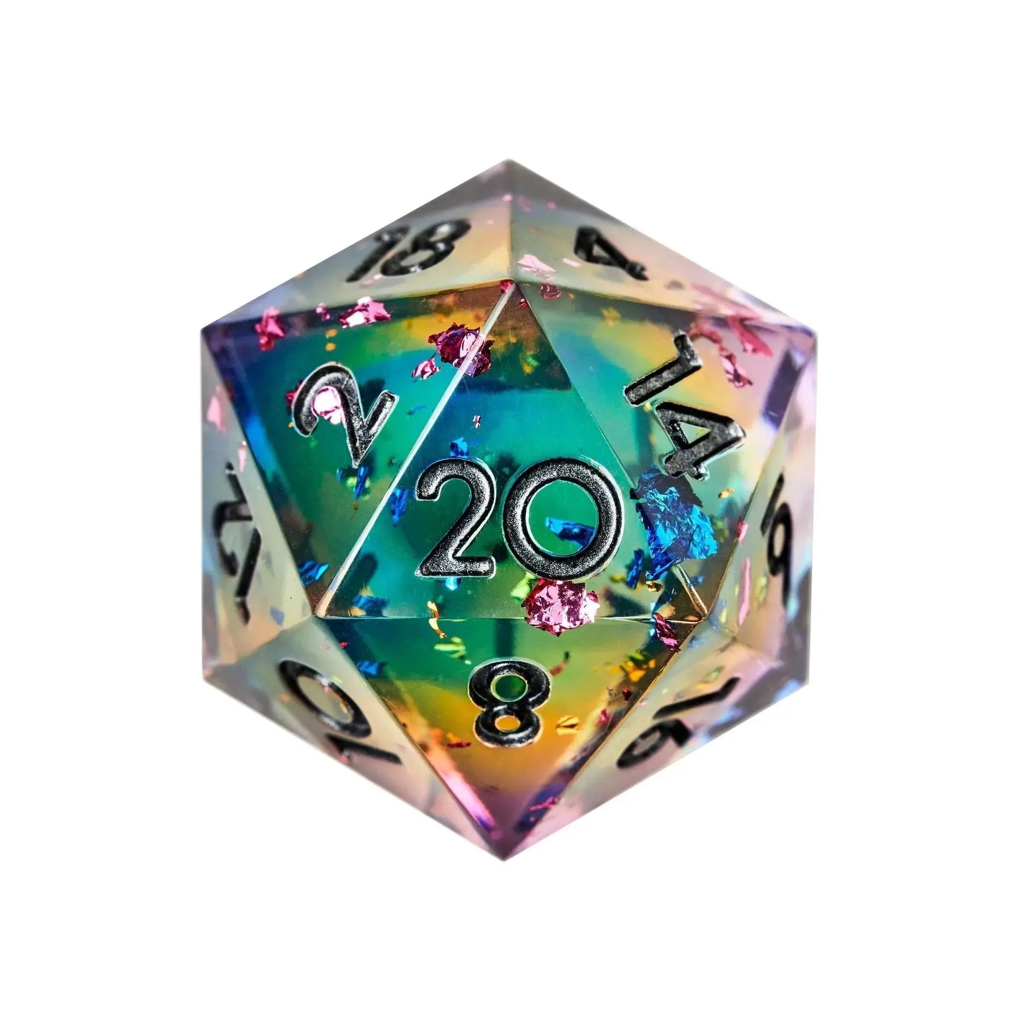 CMYK Dark 7-Piece Polyhedral Dice Set - Dispel Dice - Premium DnD Dice & Accessories
