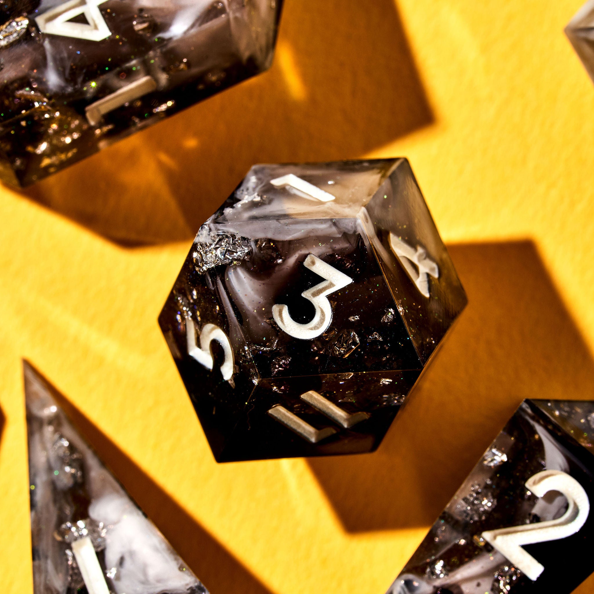 Cold Iron 7-Piece Jewel Shape Dice Set - Dispel Dice - Premium DnD Dice & Accessories # #
