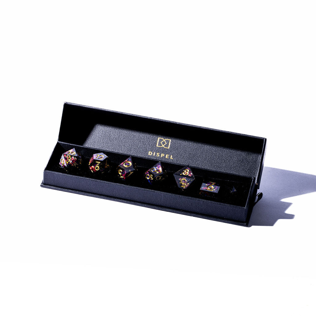 Cosmic Storm 7-Piece Iconic Dice Set - Dispel Dice - Premium DnD Dice & Accessories # #