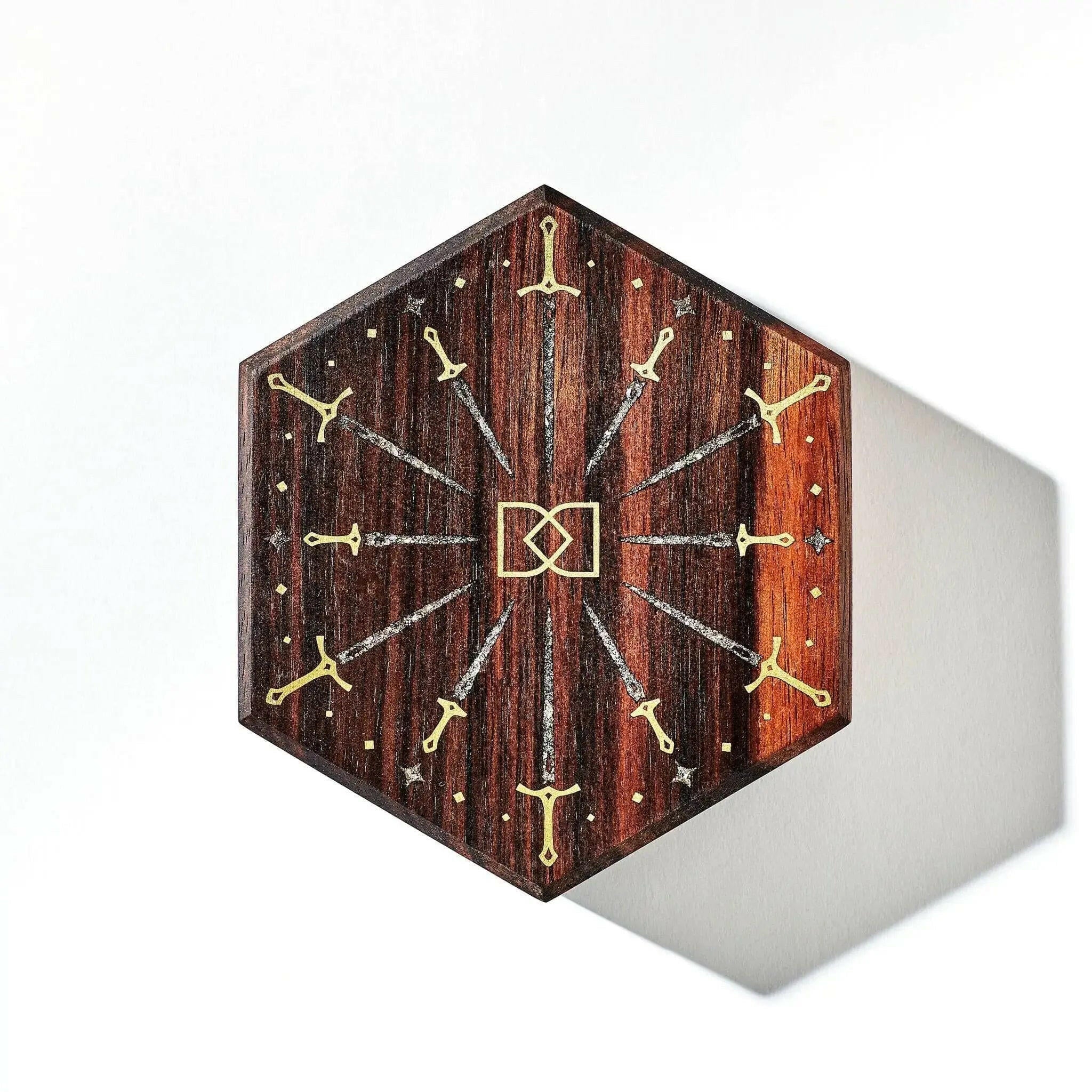 Daggers Tabletop Dice Vault in Macassar Ebony by Wyrmwood x Dispel - Dispel Dice - Premium DnD Dice & Accessories