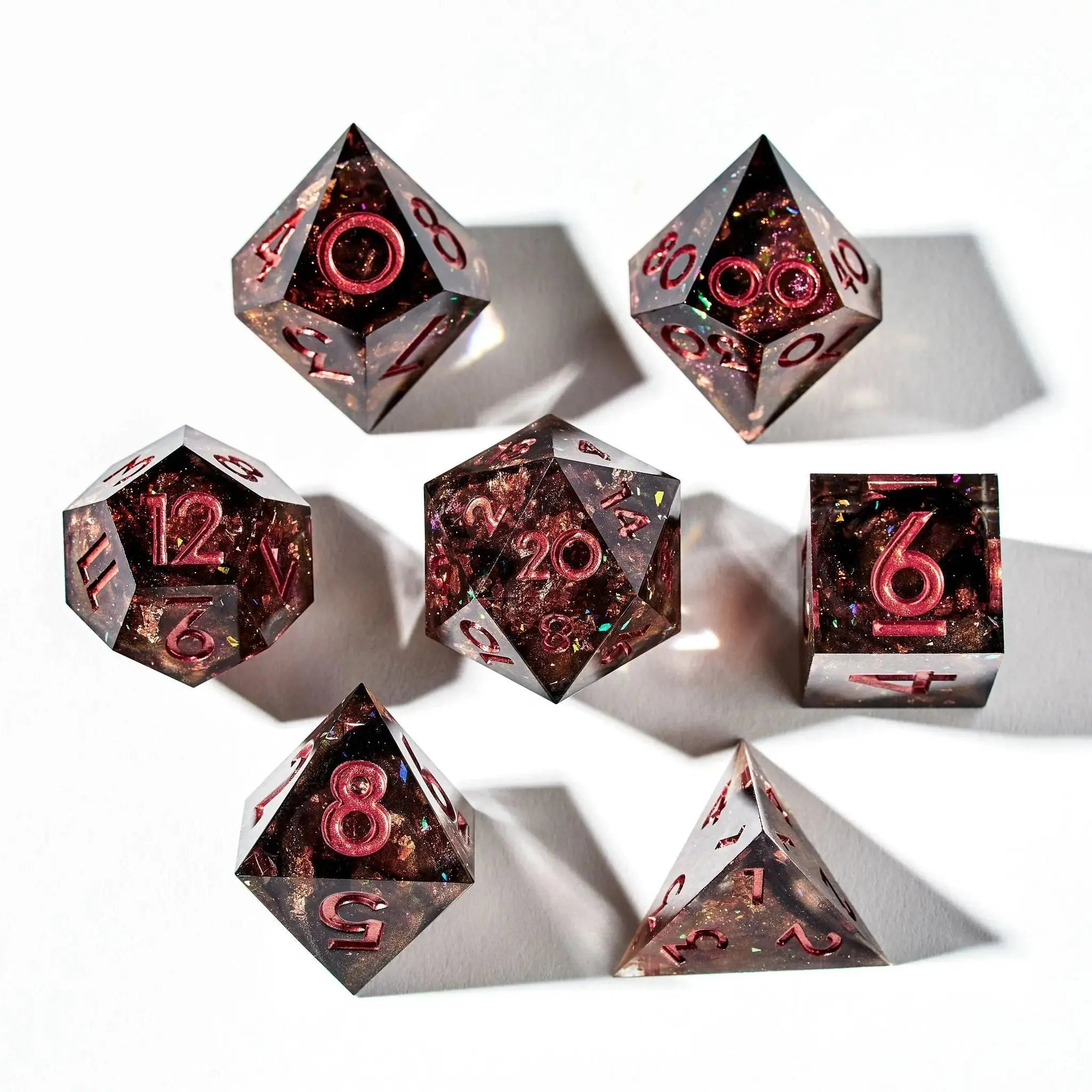 Deep Spice Nine 7-Piece Polyhedral Dice Set - Dispel Dice - Premium DnD Dice & Accessories