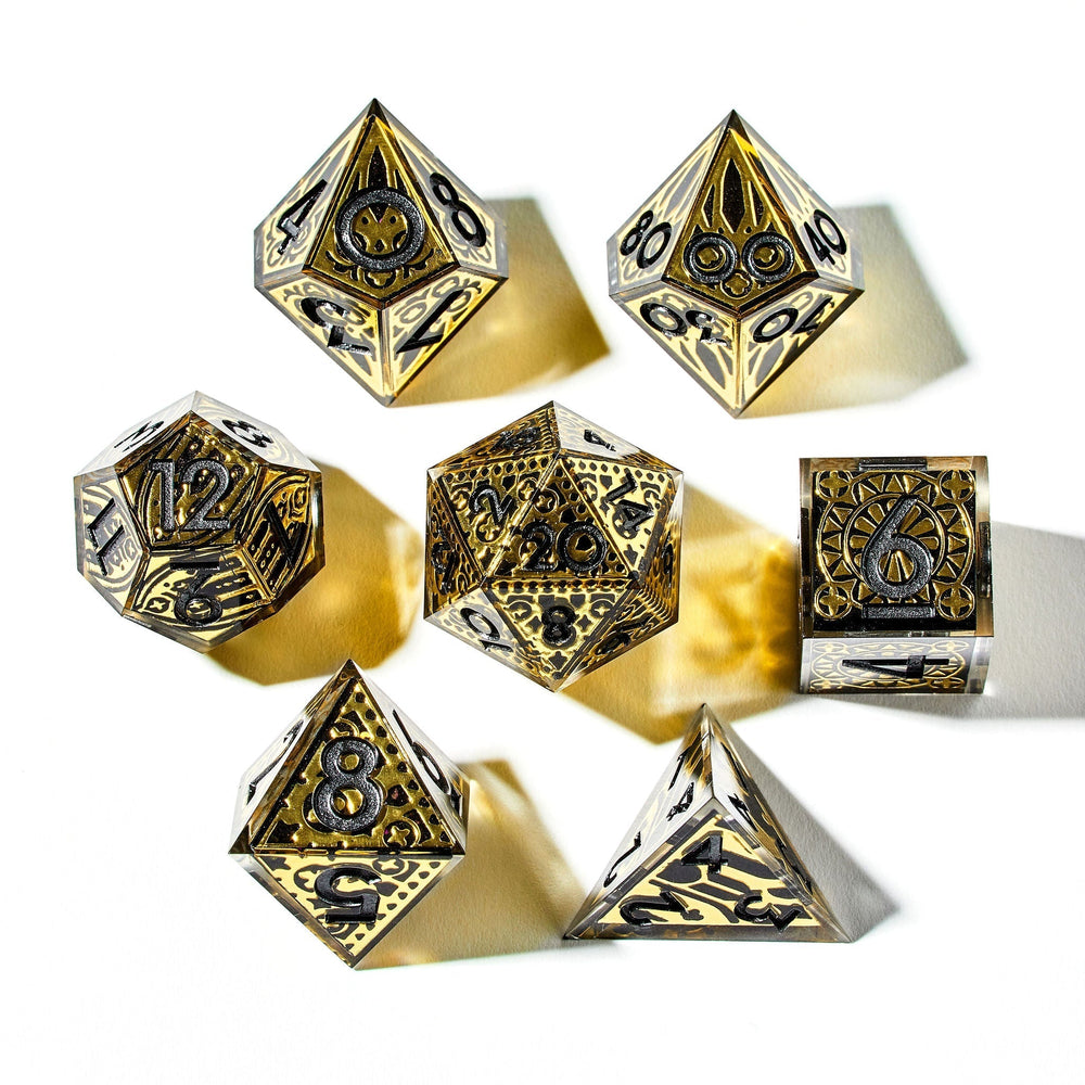 Descrated Chapel 7-Piece Iconic Dice Set - Dispel Dice - Premium DnD Dice & Accessories