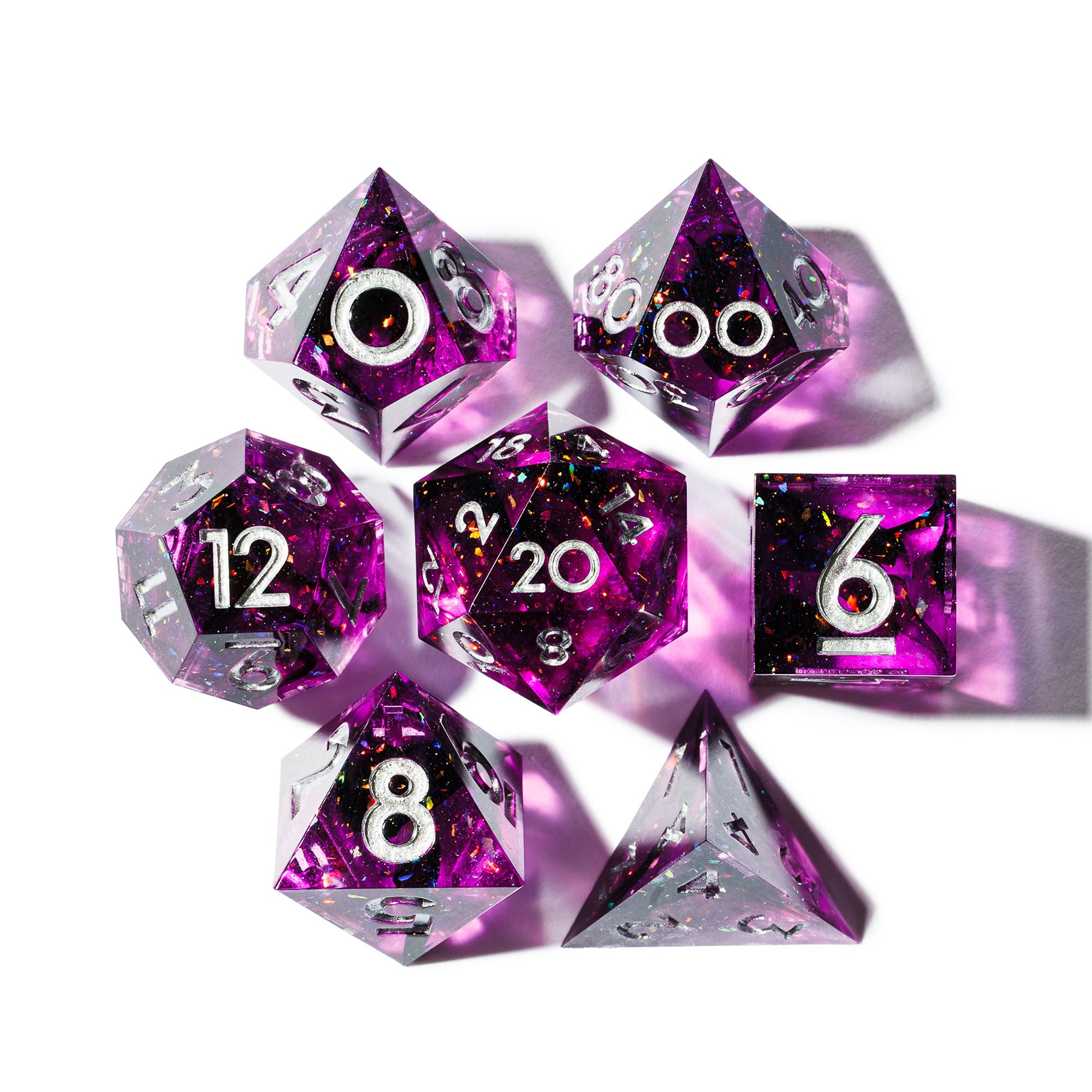 Dimension Door 7-Piece Standard Dice Set - Dispel Dice - Premium DnD Dice & Accessories # #