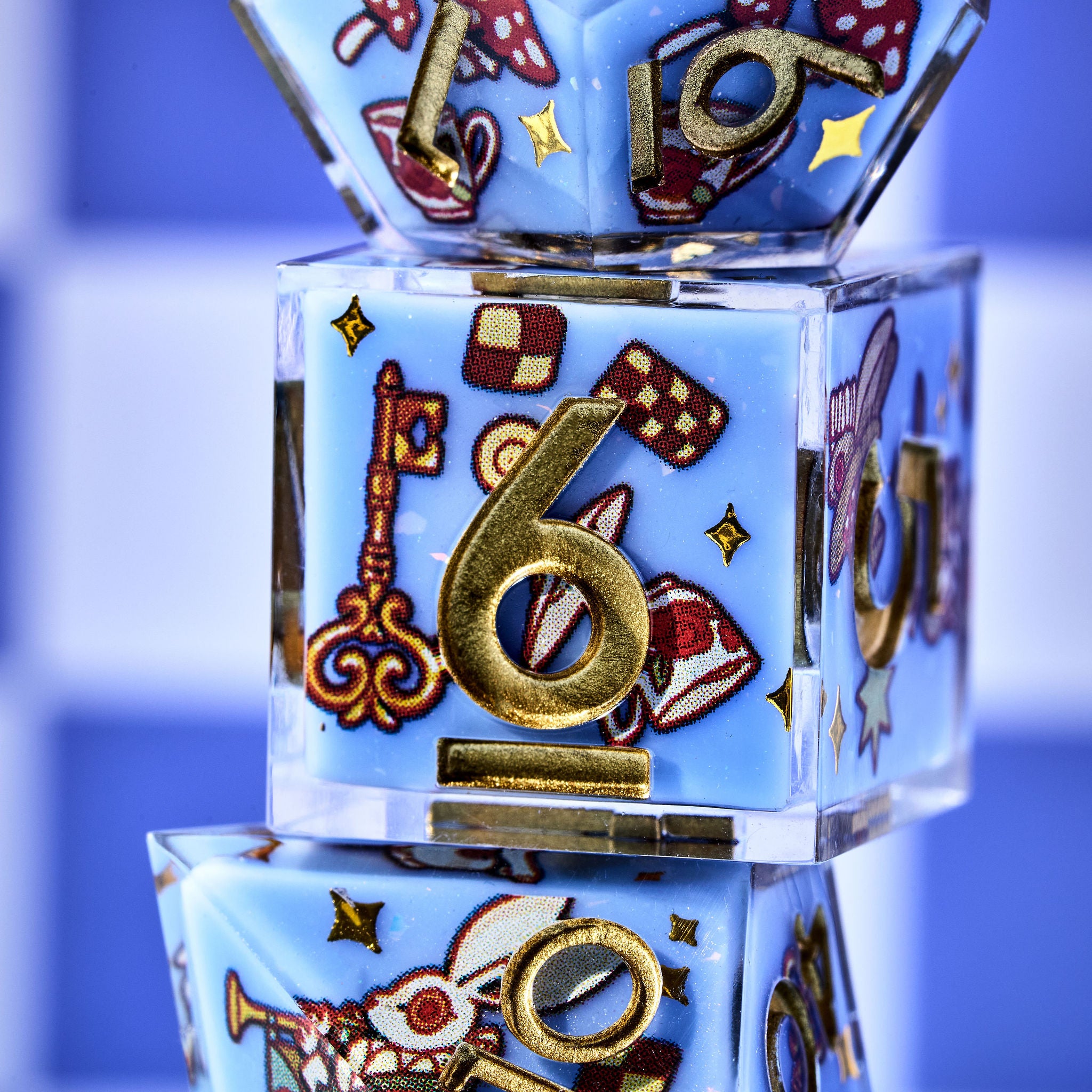 Down the Rabbit Hole 7-Piece Iconic Dice Set - Dispel Dice - Premium DnD Dice & Accessories # #