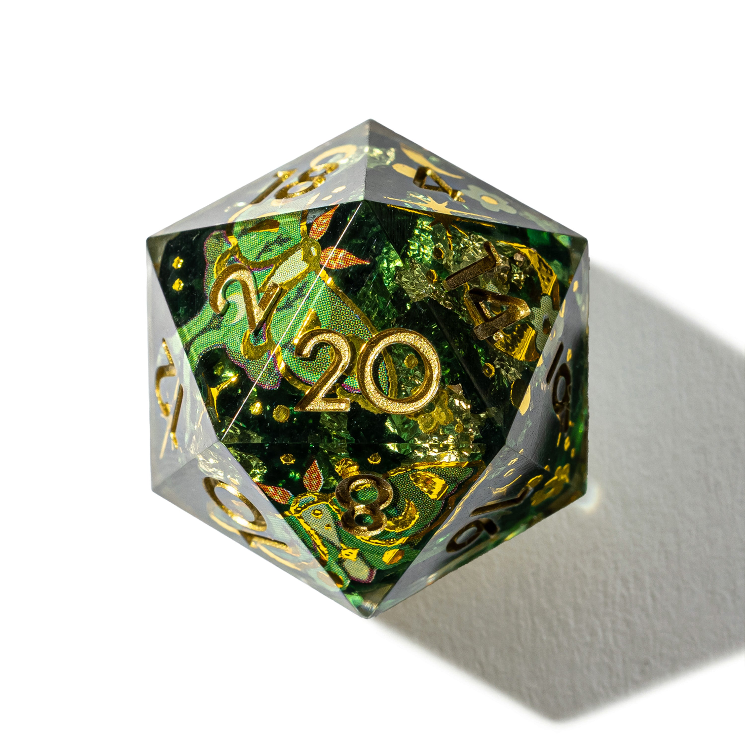 Luna Moth 7-Piece Iconic Dice Set