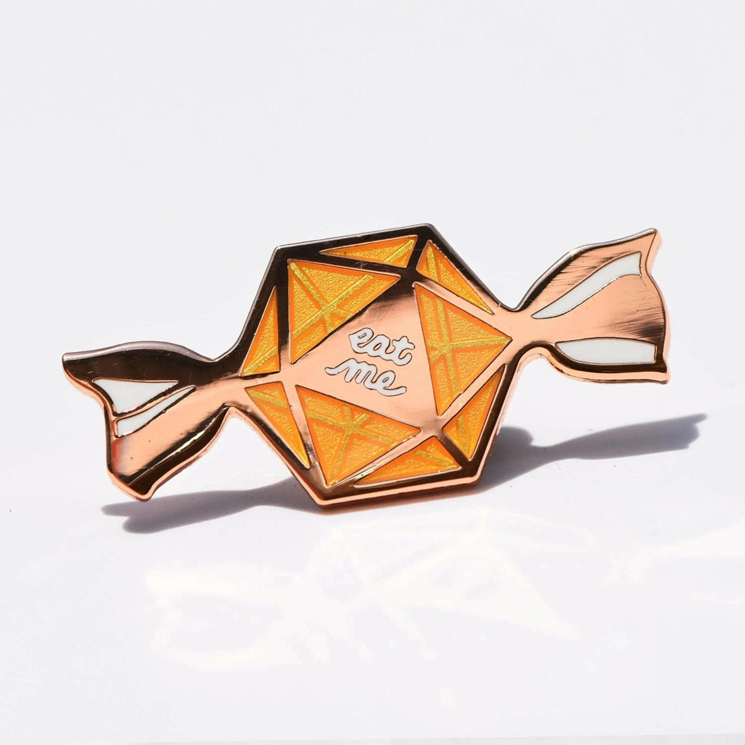Eat Me Candy D20 Enamel Pin - Dispel Dice - Premium DnD Dice & Accessories