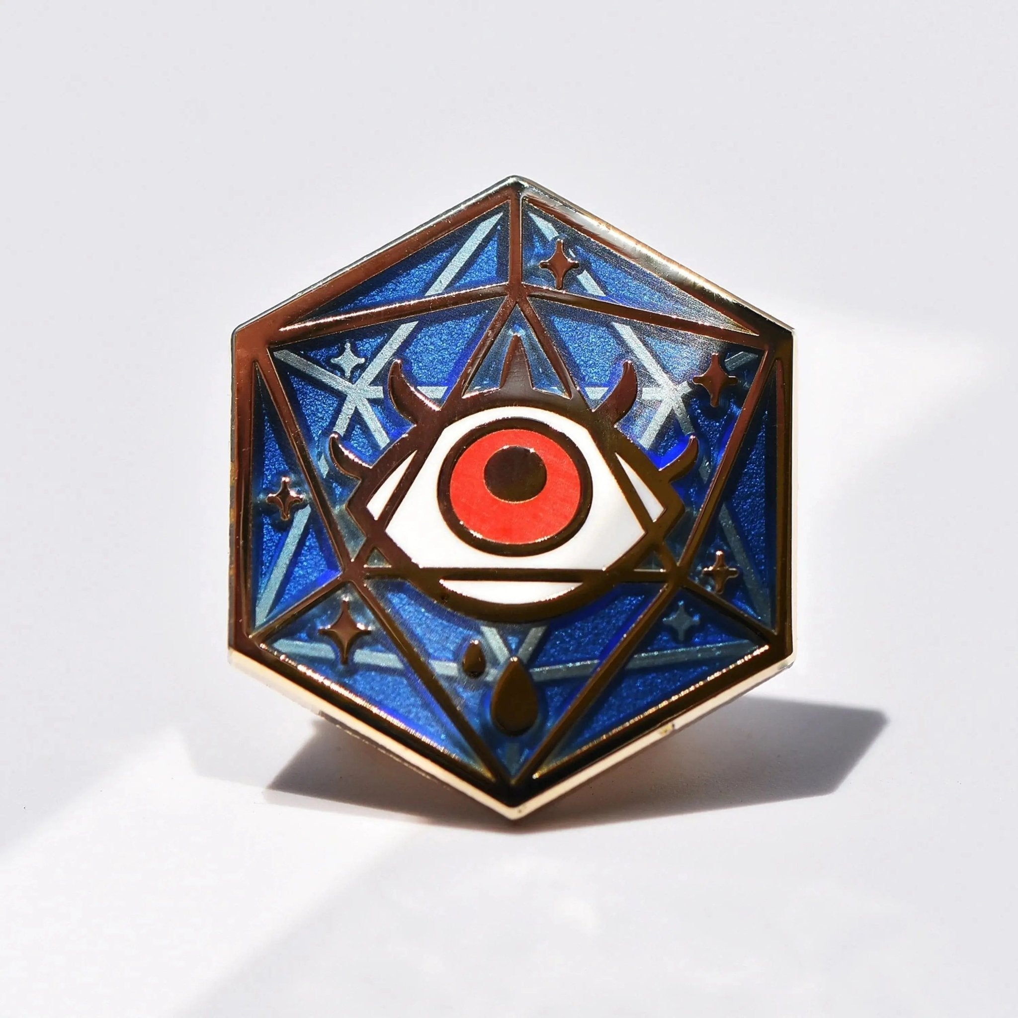 Eldritch Eye D20 Enamel Pin - Dispel Dice - Premium DnD Dice & Accessories