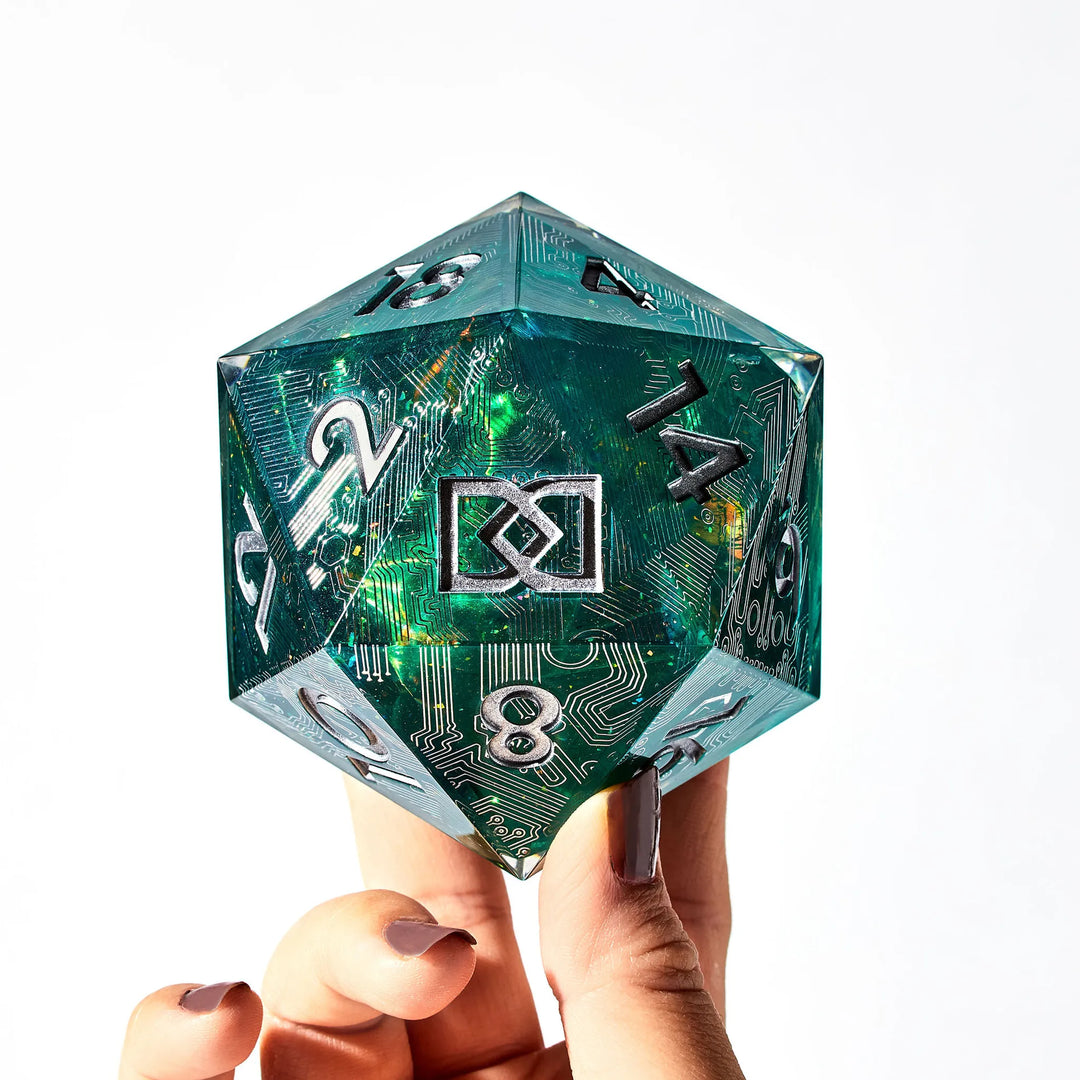 Electronic Dreams 95mm Iconic CHONK D20 - Dispel Dice - Premium DnD Dice & Accessories