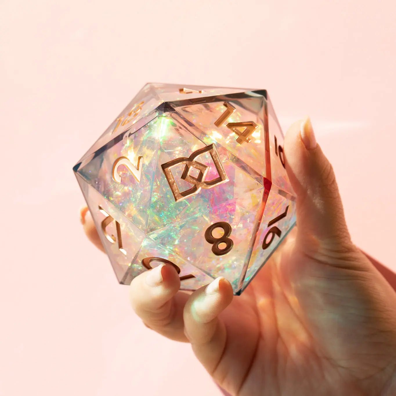 Enemies to Lovers Liquid Core 95mm Chonk D20 - Dispel Dice - Premium DnD Dice & Accessories