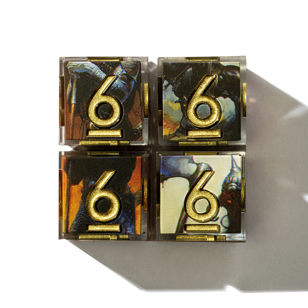 Frazetta x Dispel Death Dealer 4-Piece Iconic D6 Dice Set | Dispel