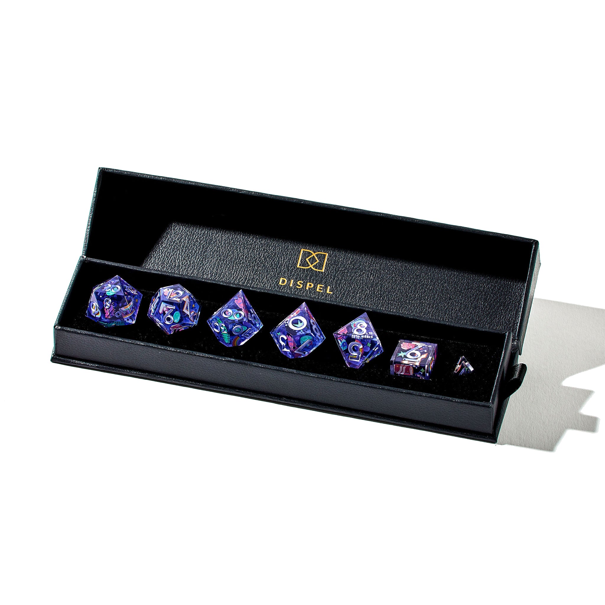 Fun City 7-Piece Iconic Dice Set - Dispel Dice - Premium DnD Dice & Accessories # #