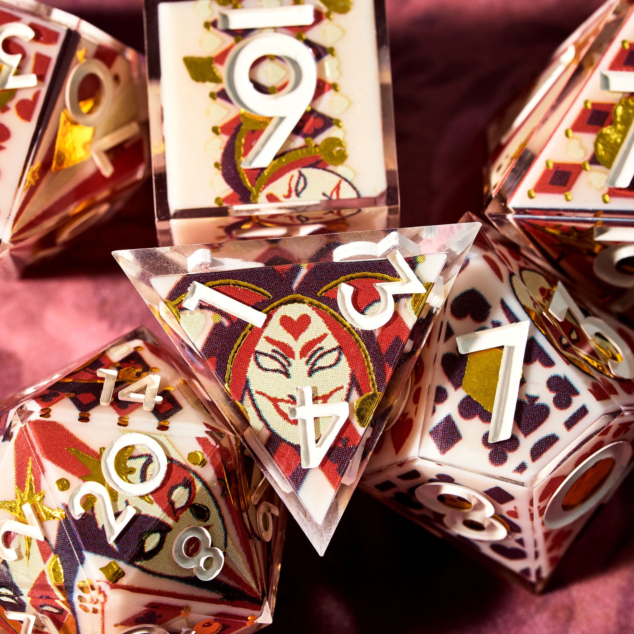 Harlequin 7-Piece Iconic Dice Set - Dispel Dice - Premium DnD Dice & Accessories # #