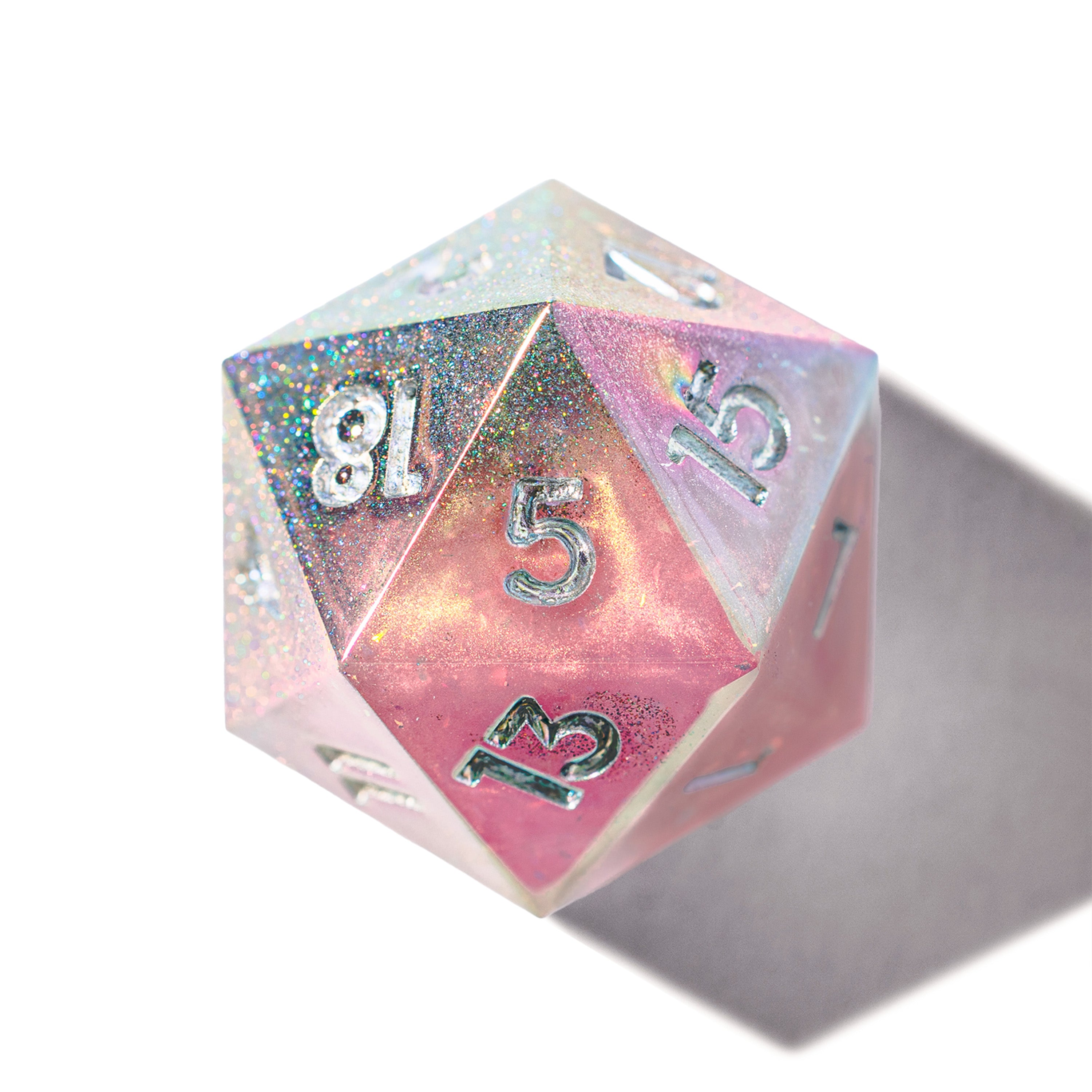 Heart Blush 7-Piece Iridescent Dice Set - Dispel Dice - Premium DnD Dice & Accessories # #