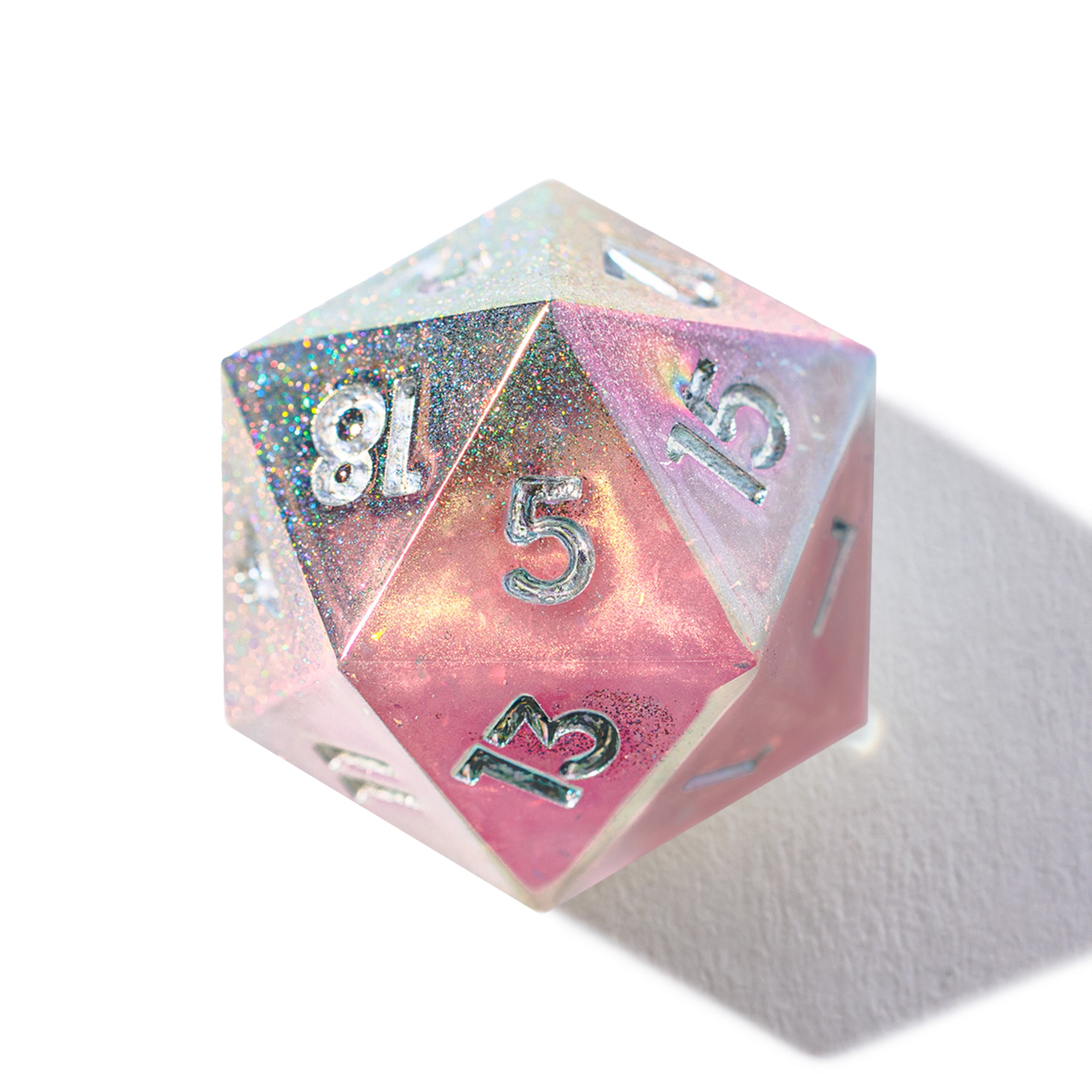 Heart Blush 7-Piece Iridescent Dice Set