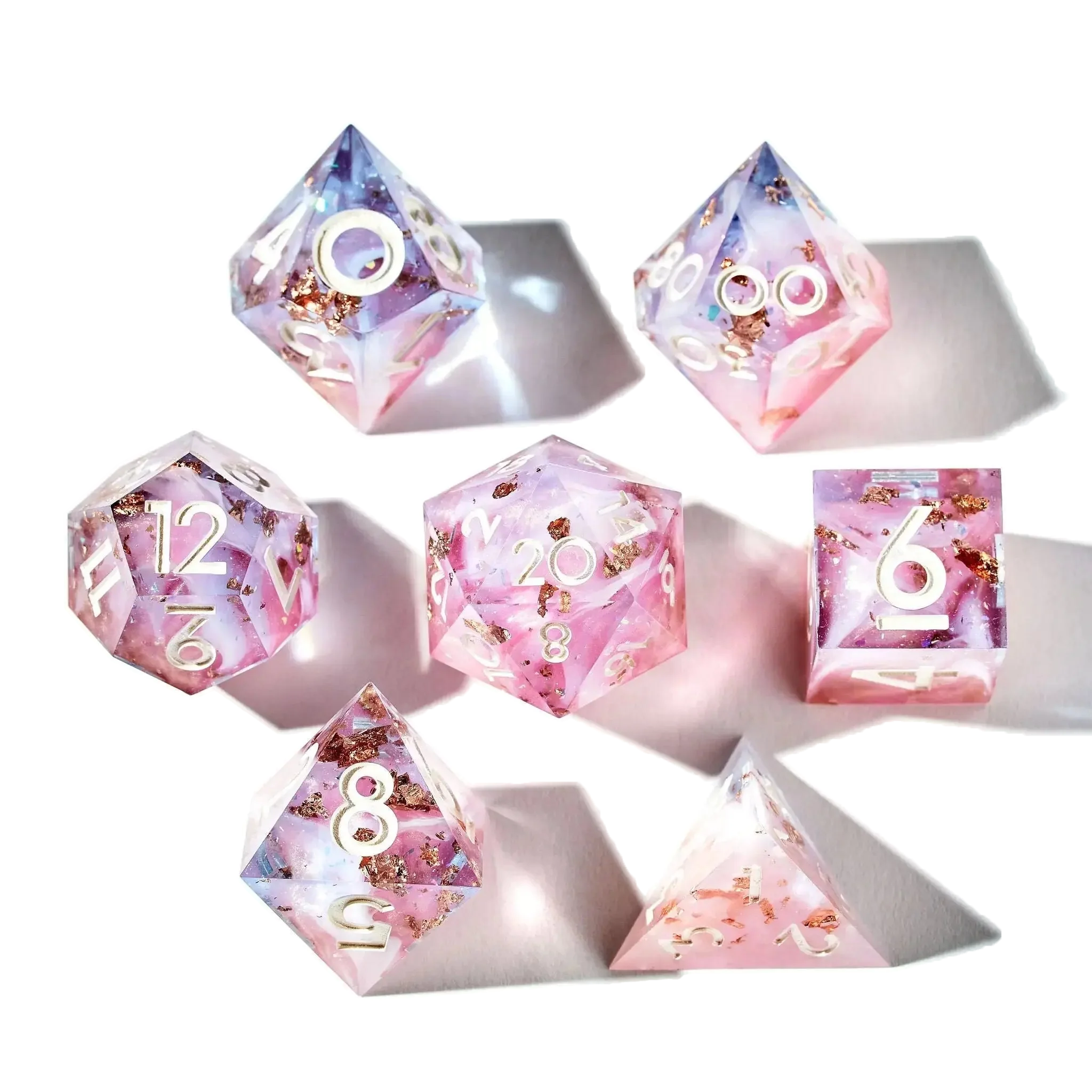 Infatuation 7-Piece Polyhedral Dice Set - Dispel Dice - Premium DnD Dice & Accessories # #