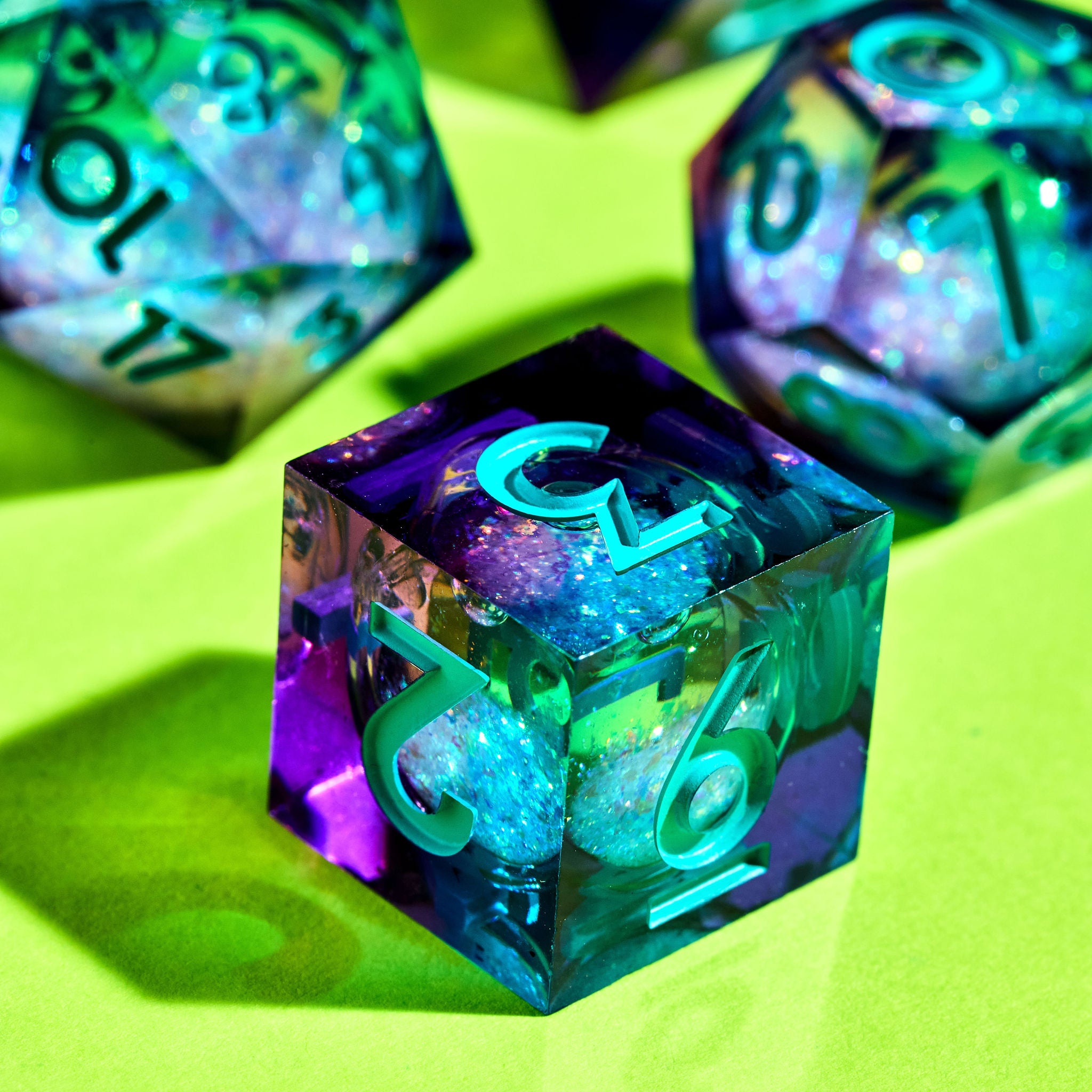 Into the Feywild 7-Piece Liquid Core Dice Set - Dispel Dice - Premium DnD Dice & Accessories # #