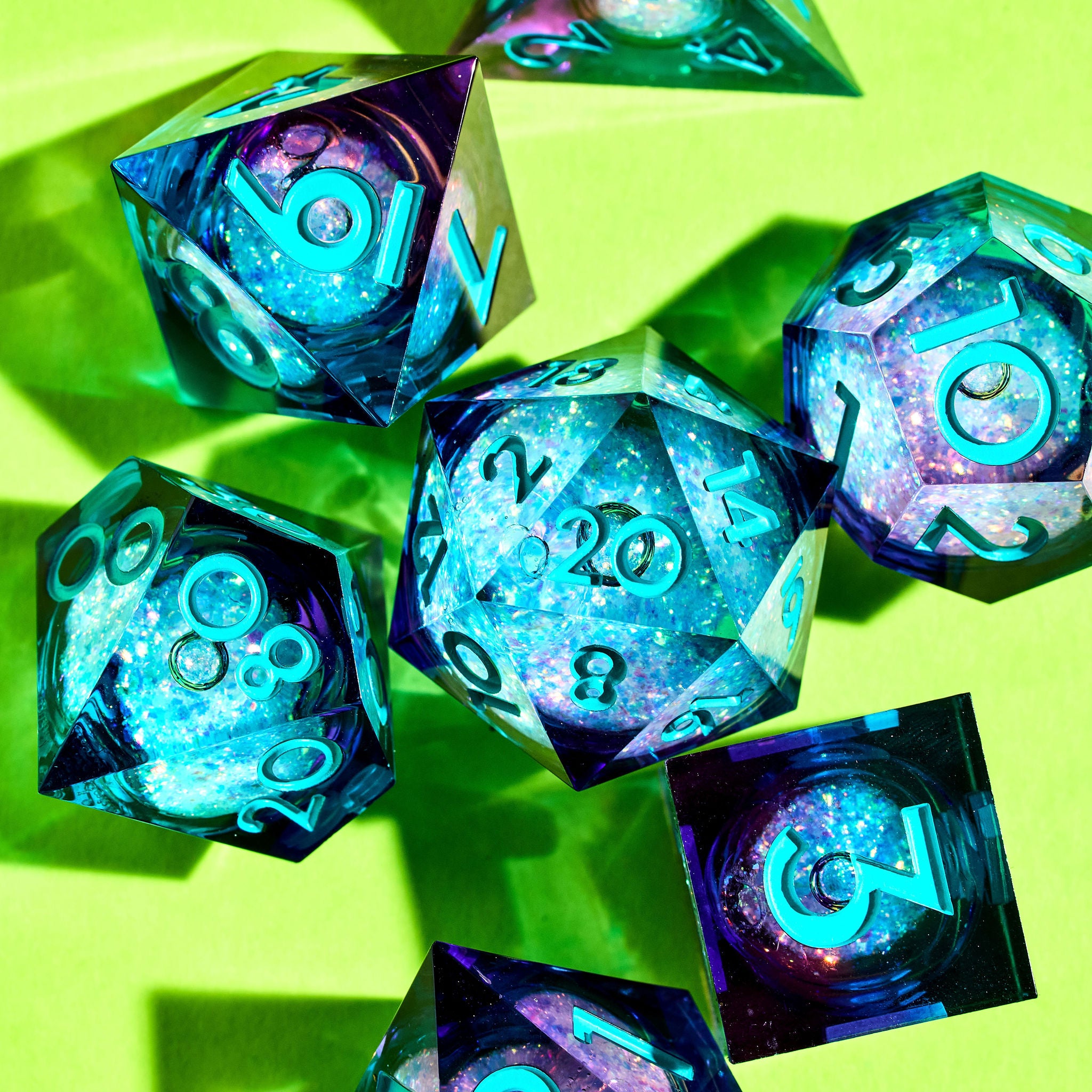 Into the Feywild 7-Piece Liquid Core Dice Set - Dispel Dice - Premium DnD Dice & Accessories # #