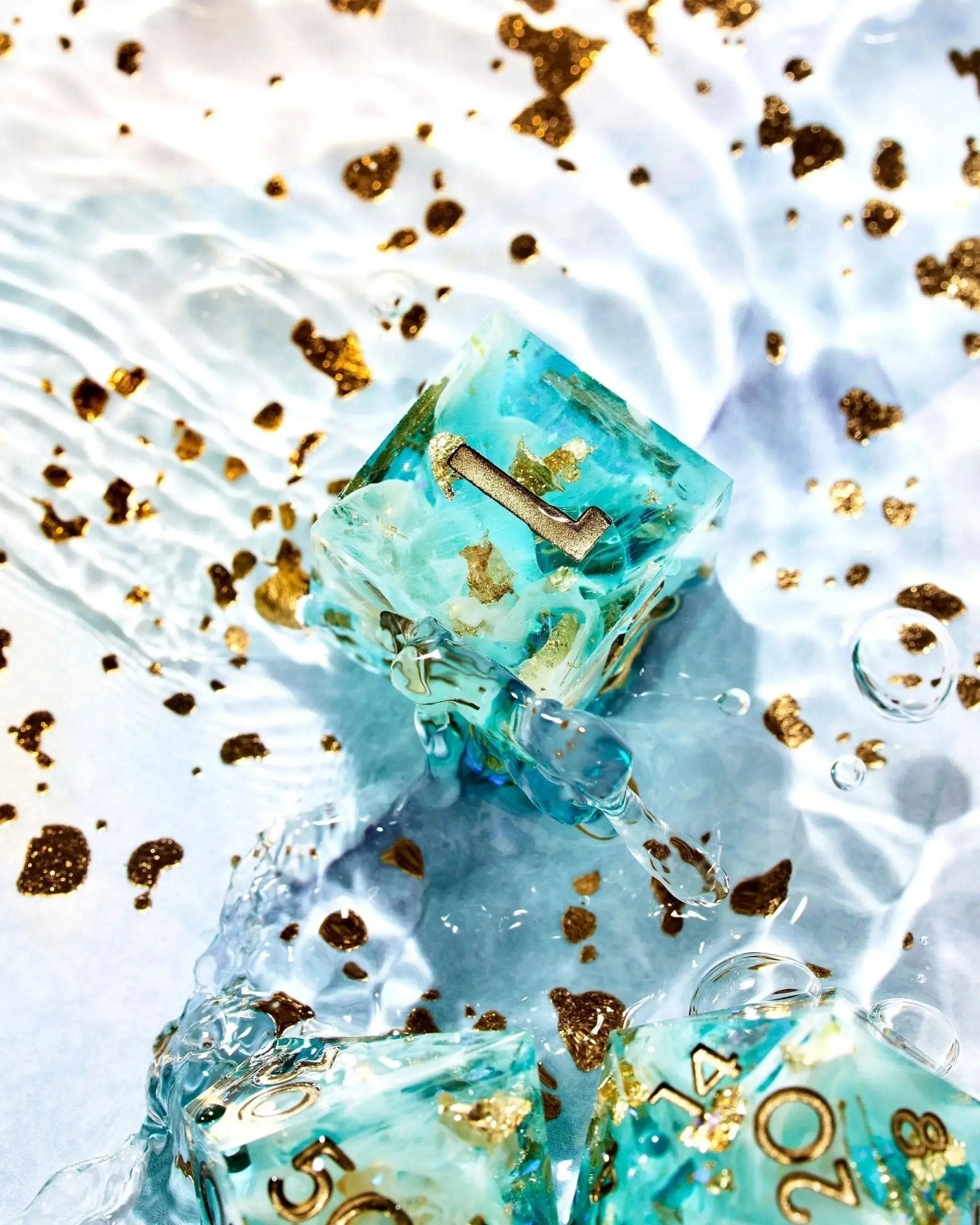 Lagoon 7-Piece Polyhedral Dice Set - Dispel Dice - Premium DnD Dice & Accessories