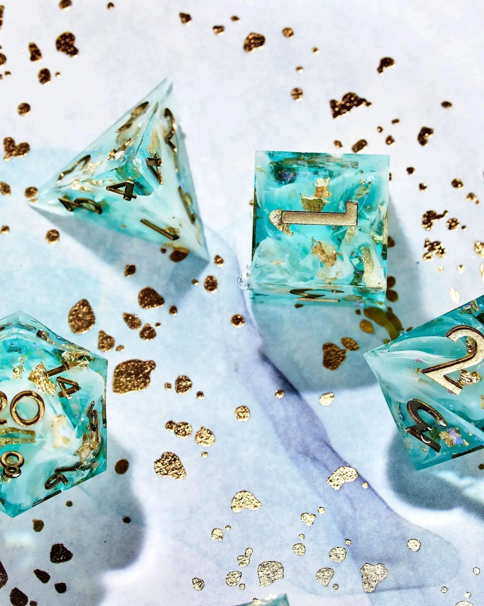 Lagoon 7-Piece Polyhedral Dice Set - Dispel Dice - Premium DnD Dice & Accessories