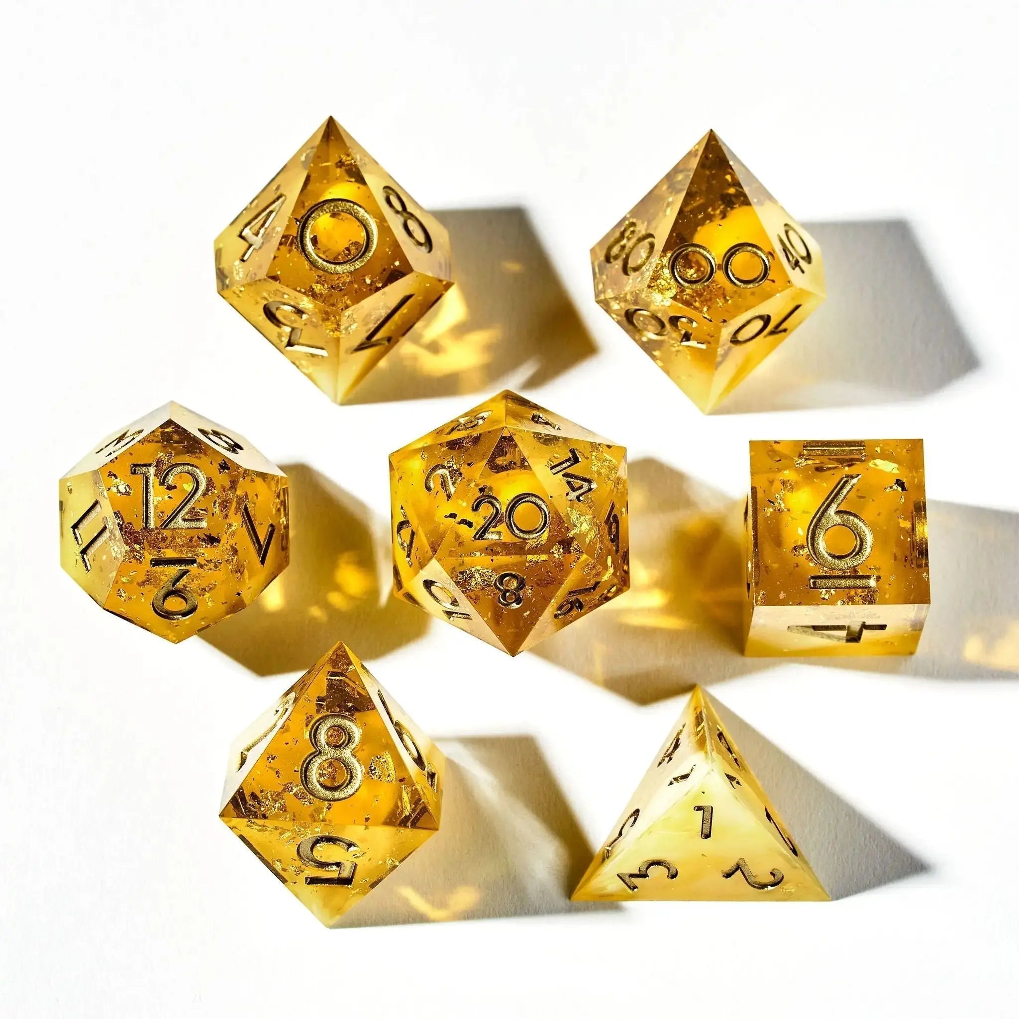 Lemon Meringue 7-Piece Polyhedral Dice Set - Dispel Dice - Premium DnD Dice & Accessories