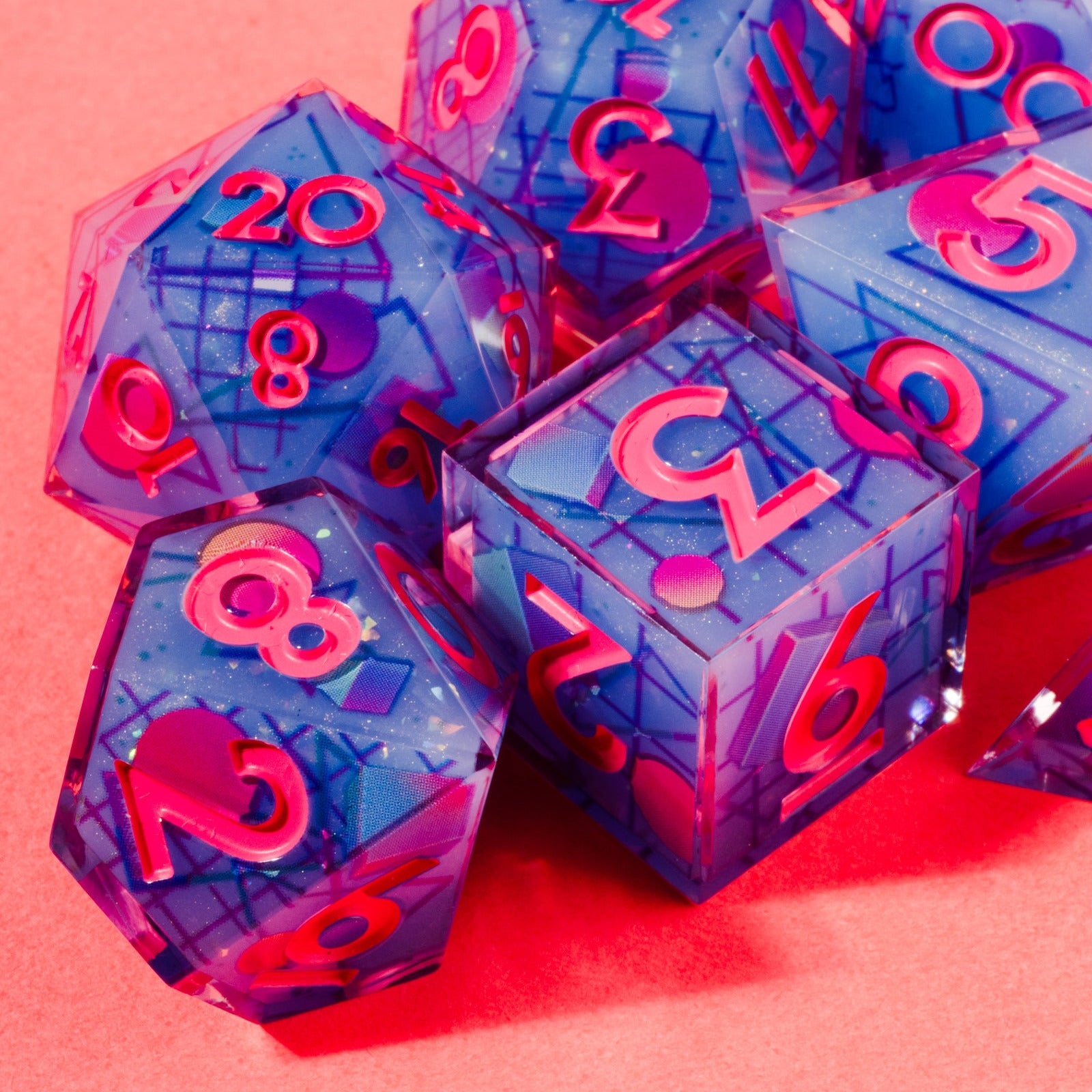 Lo-Fi 7-Piece Iconic Dice Set - Dispel Dice - Premium DnD Dice & Accessories # #