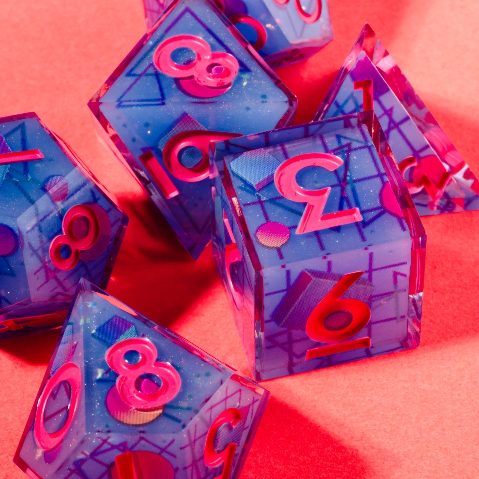 Lo-Fi 7-Piece Iconic Dice Set - Dispel Dice - Premium DnD Dice & Accessories # #