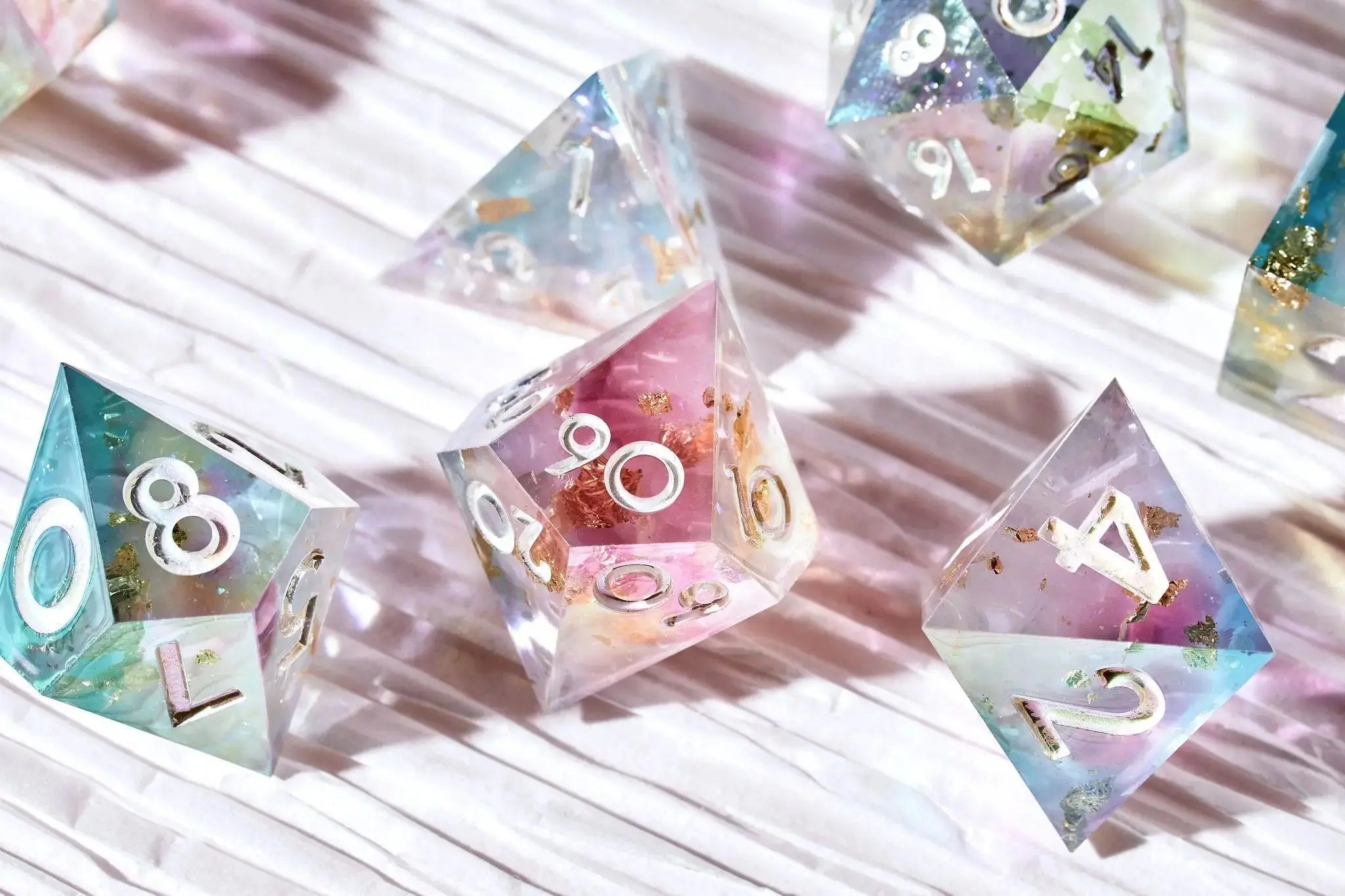 Love Potion 7-Piece Polyhedral Dice Set - Dispel Dice - Premium DnD Dice & Accessories