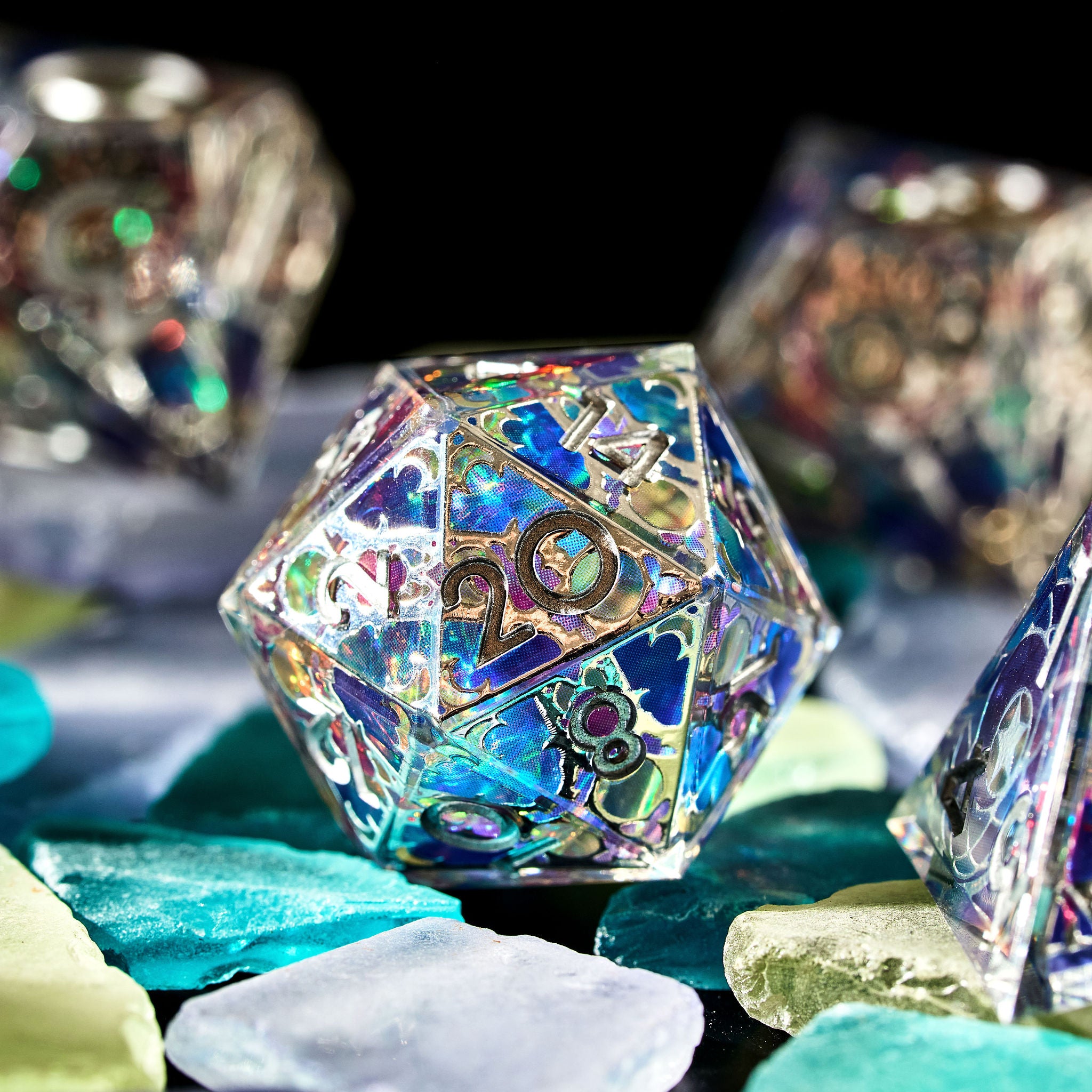 Lunar Cathedral 7-Piece Iconic Dice Set - Dispel Dice - Premium DnD Dice & Accessories # #