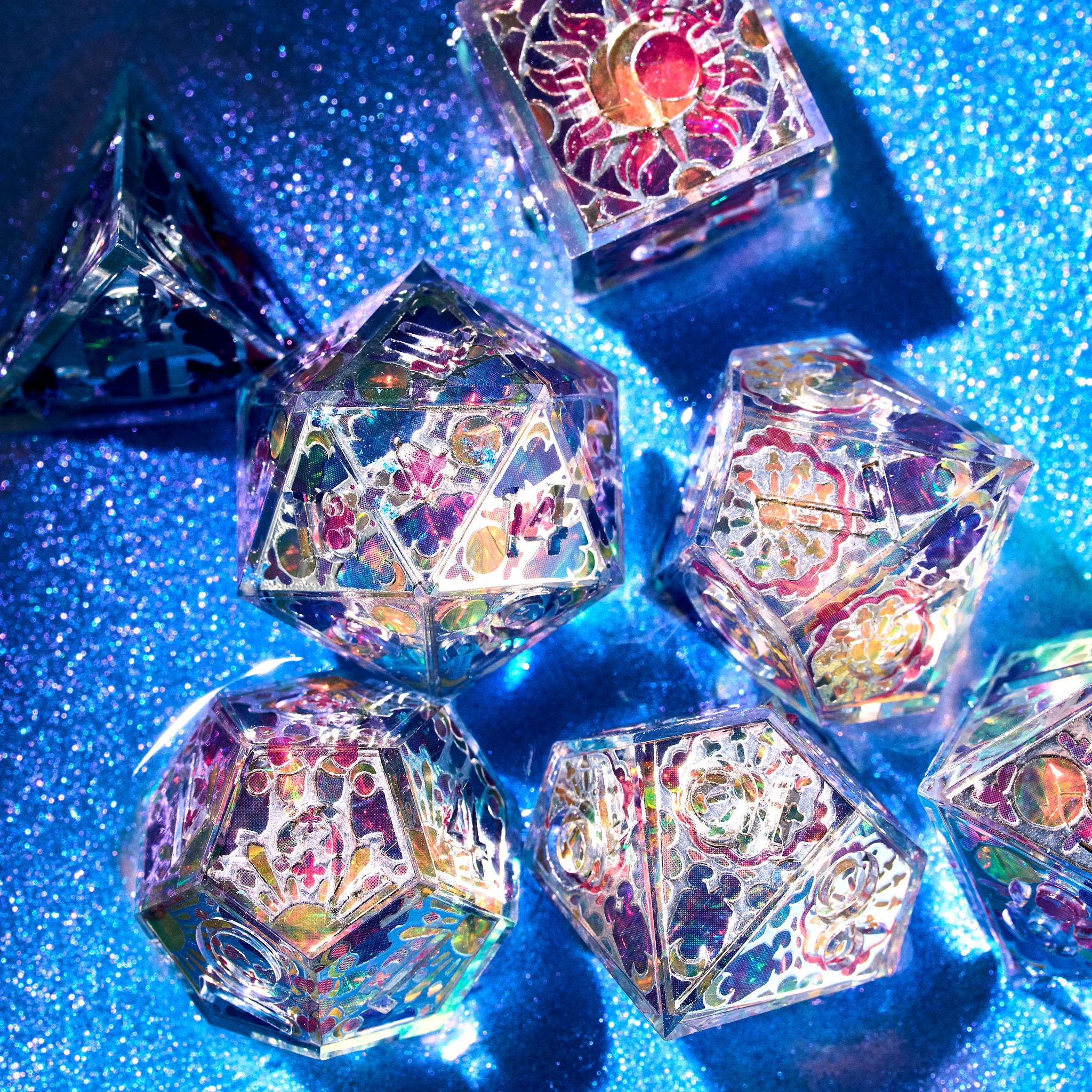 Lunar Cathedral 7-Piece Iconic Dice Set - Dispel Dice - Premium DnD Dice & Accessories # #