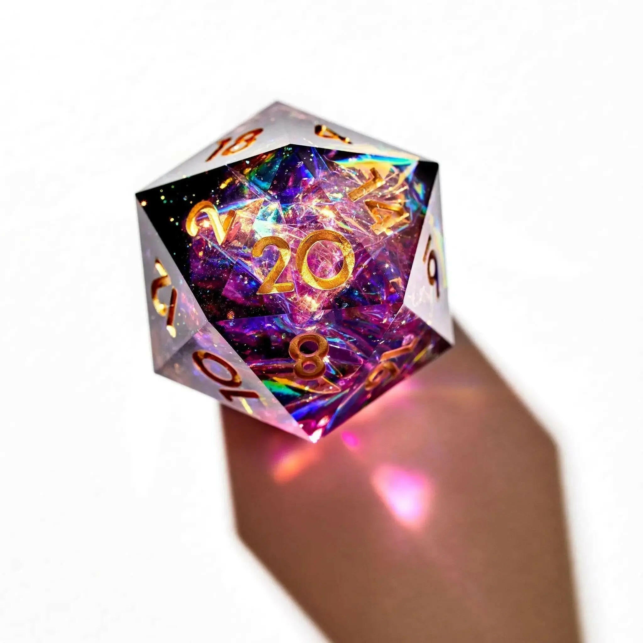 Magenta Inferno 7-Piece Polyhedral Dice Set - Dispel Dice - Premium DnD Dice & Accessories # #