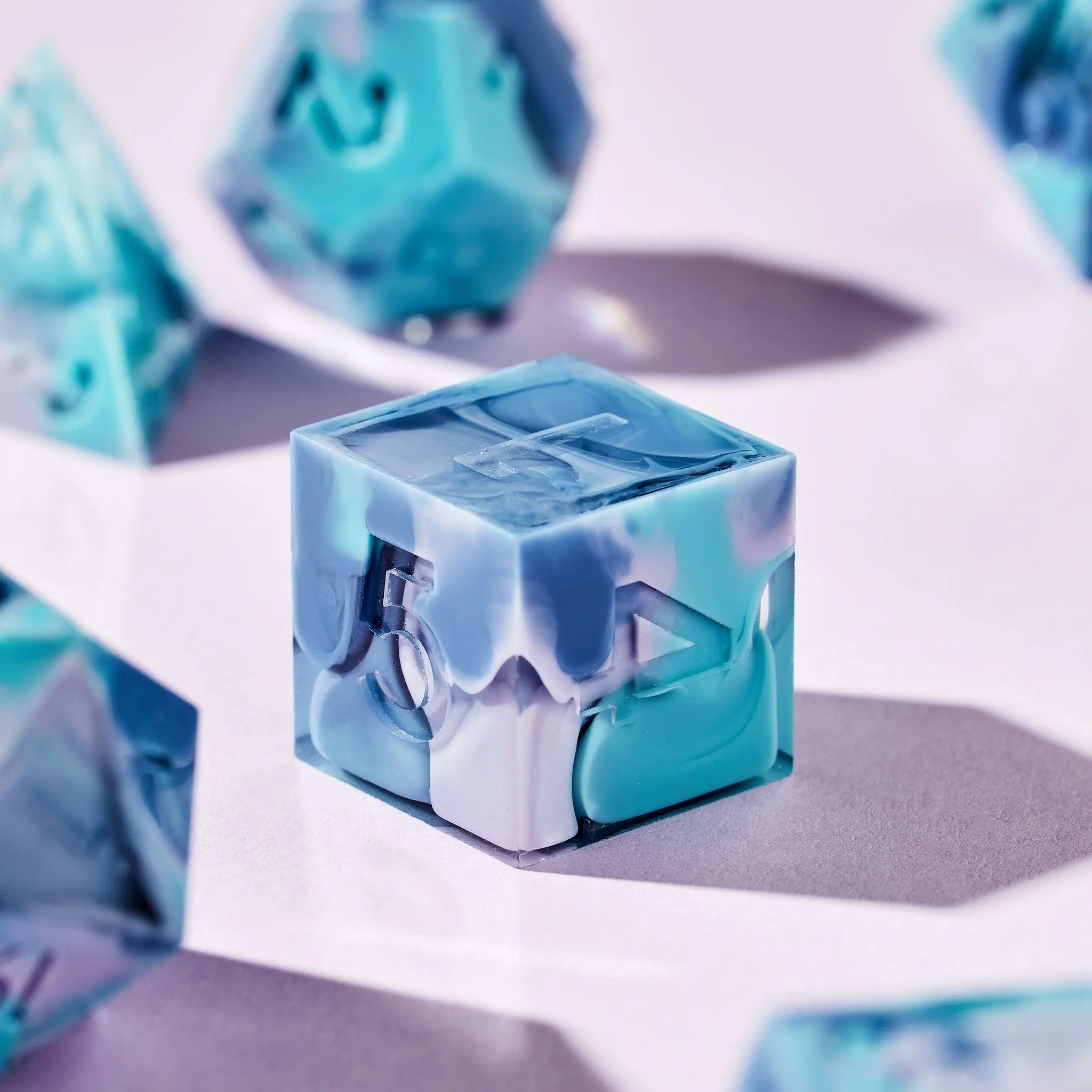 Marble Soda 7-Piece Polyhedral Dice Set - Dispel Dice - Premium DnD Dice & Accessories