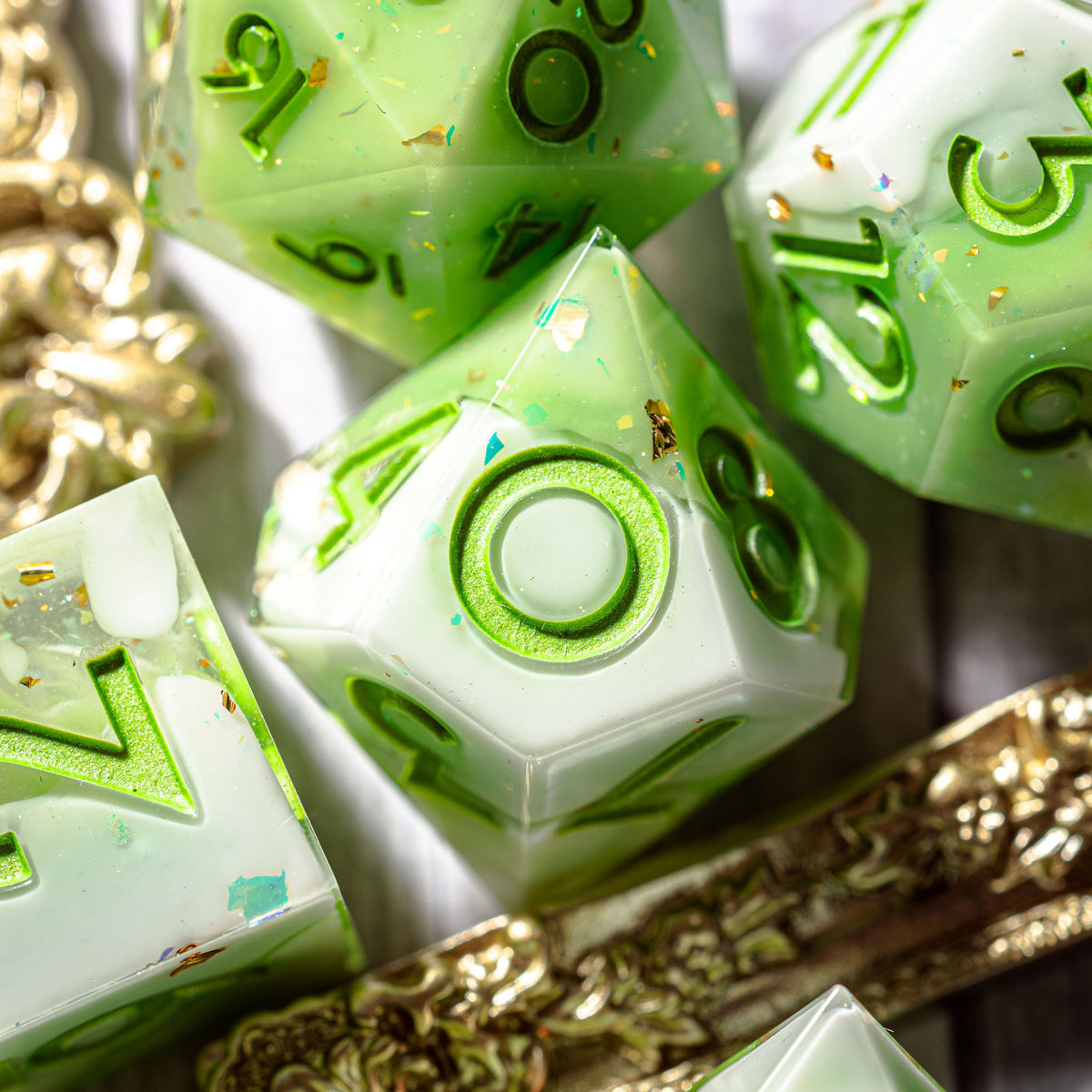 Matcha 7-Piece Polyhedral Set - Dispel Dice - Premium DnD Dice & Accessories # #