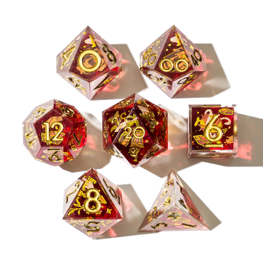 Maya Kern x Dispel Dice "Autumn Witch" 7-Piece Iconic Dice Set
