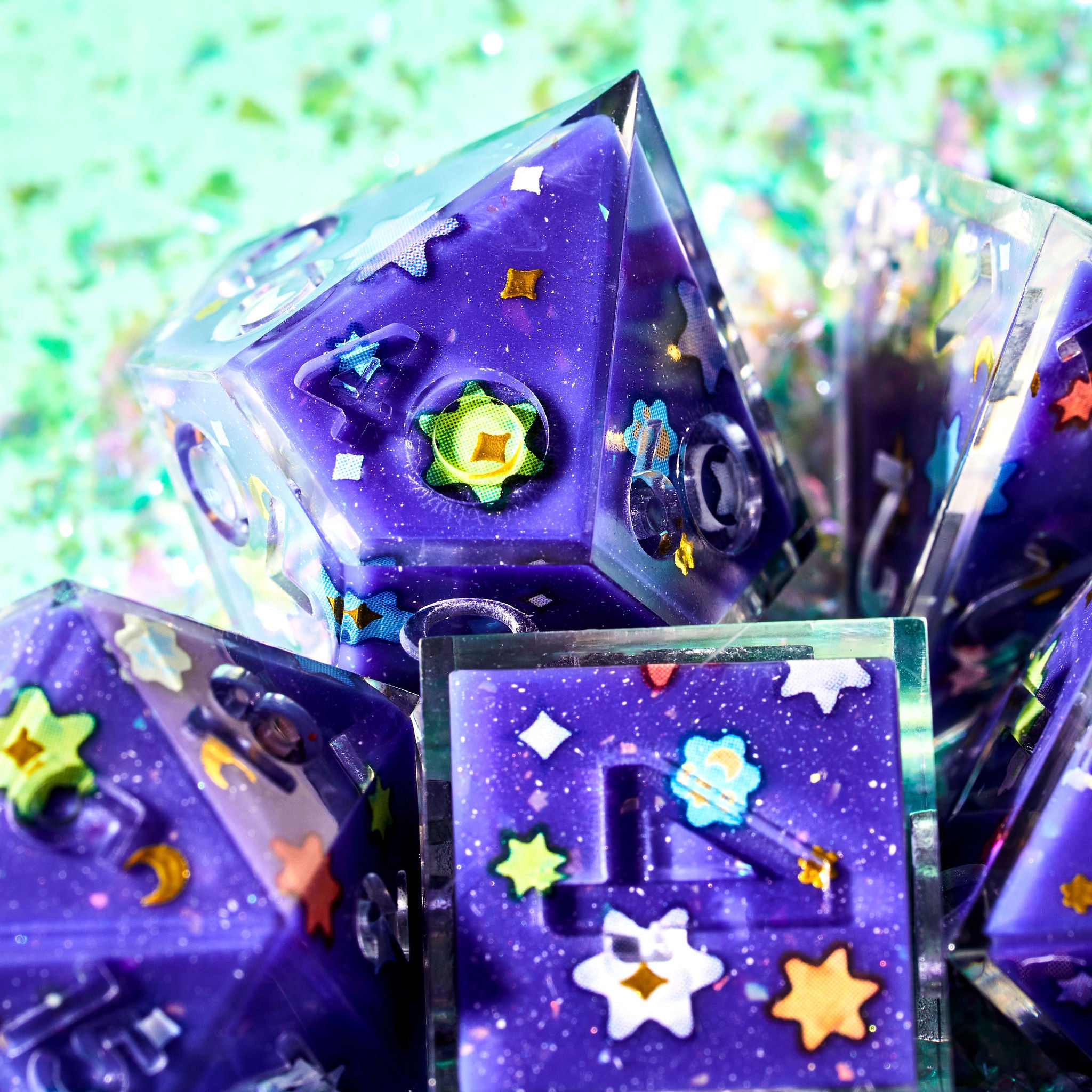 Meteor Shower 7-Piece Iconic Set - Dispel Dice - Premium DnD Dice & Accessories # #