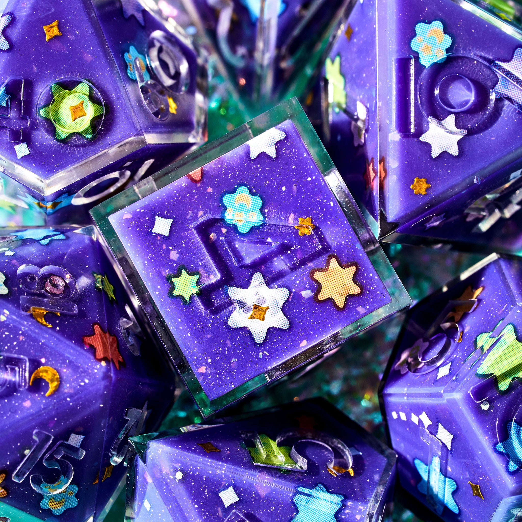 Meteor Shower 7-Piece Iconic Set - Dispel Dice - Premium DnD Dice & Accessories # #