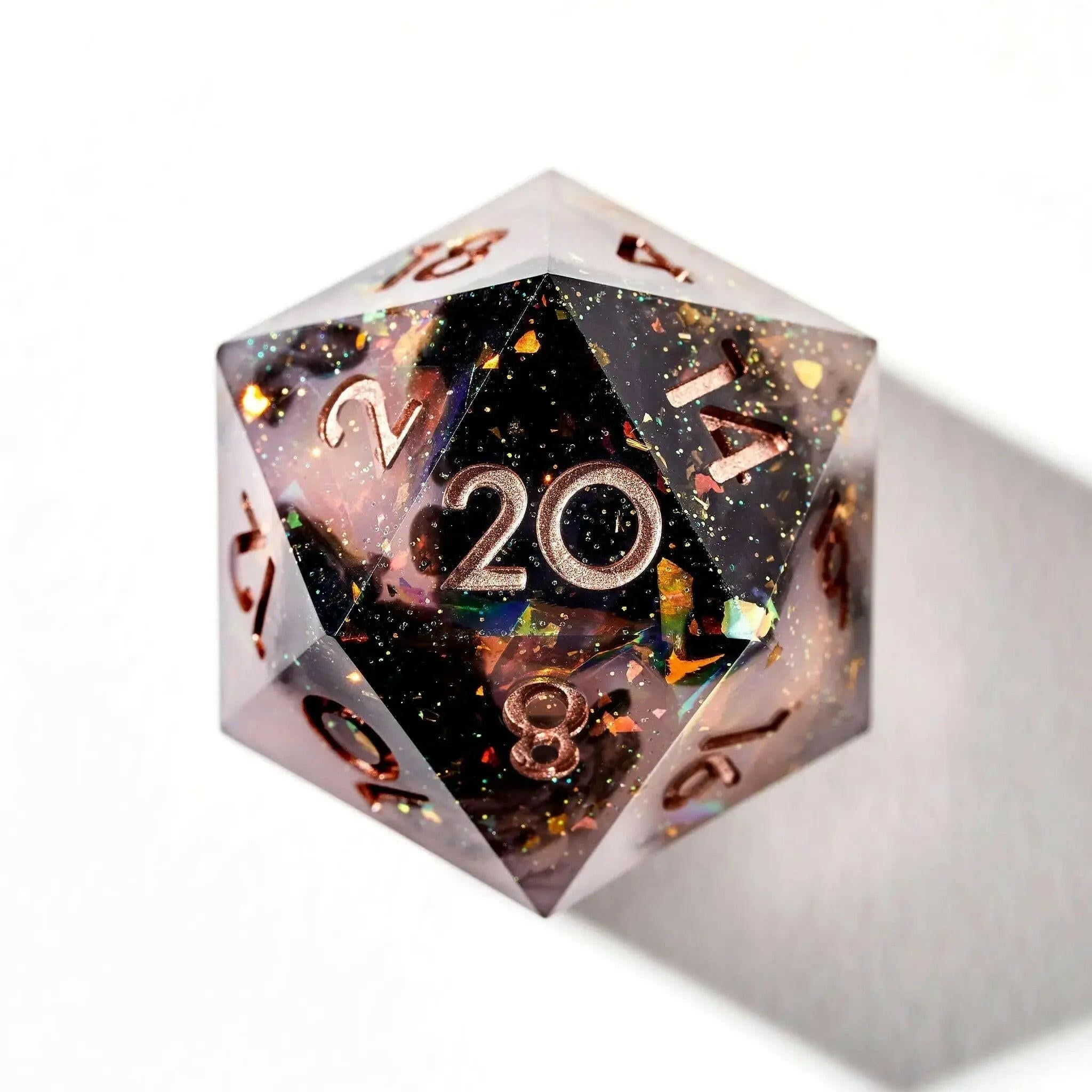 Milky Strawberry Galaxy 7-Piece Polyhedral Dice Set - Dispel Dice - Premium DnD Dice & Accessories