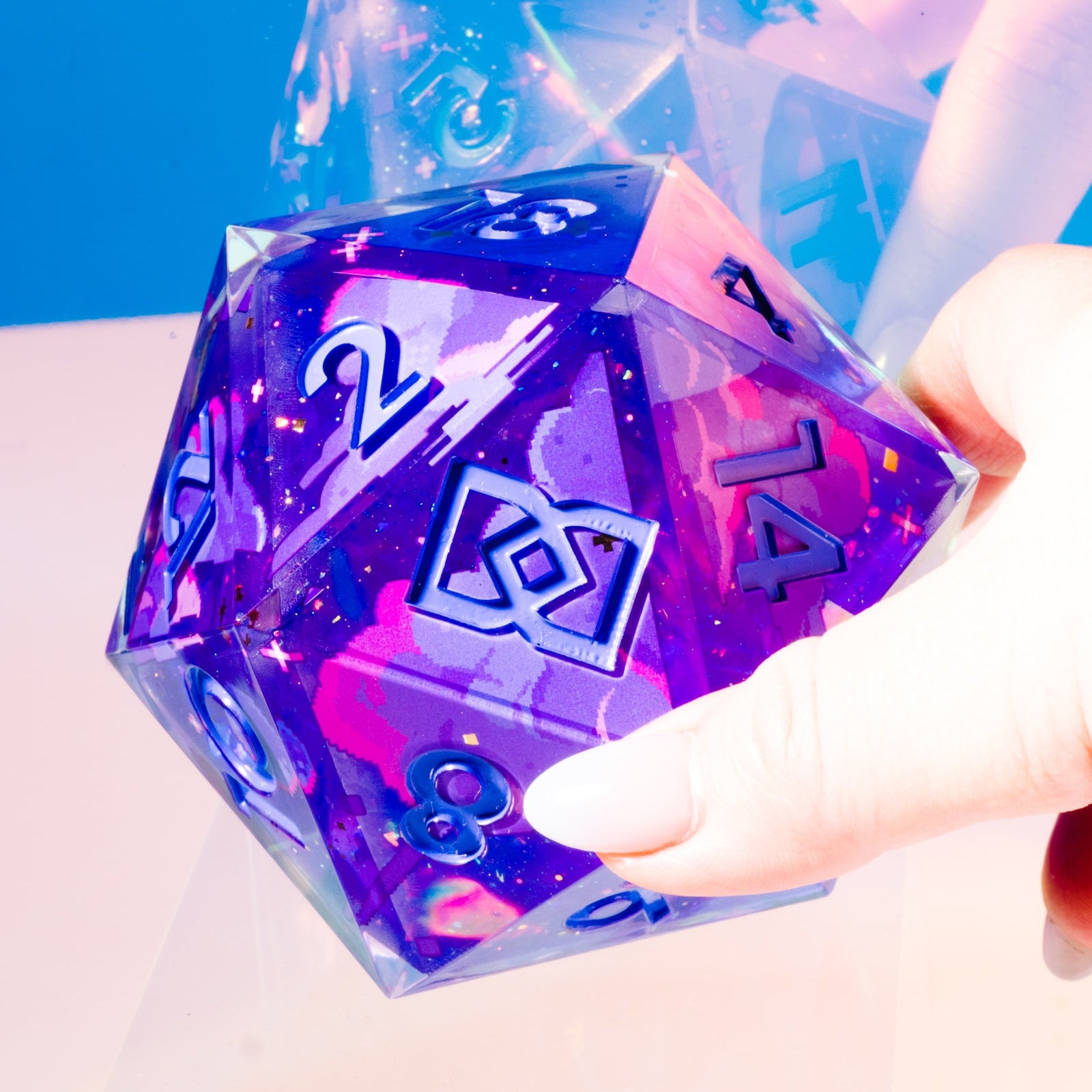 Milky Way Wishes 95mm Iconic D20 - Dispel Dice - Premium DnD Dice & Accessories # #